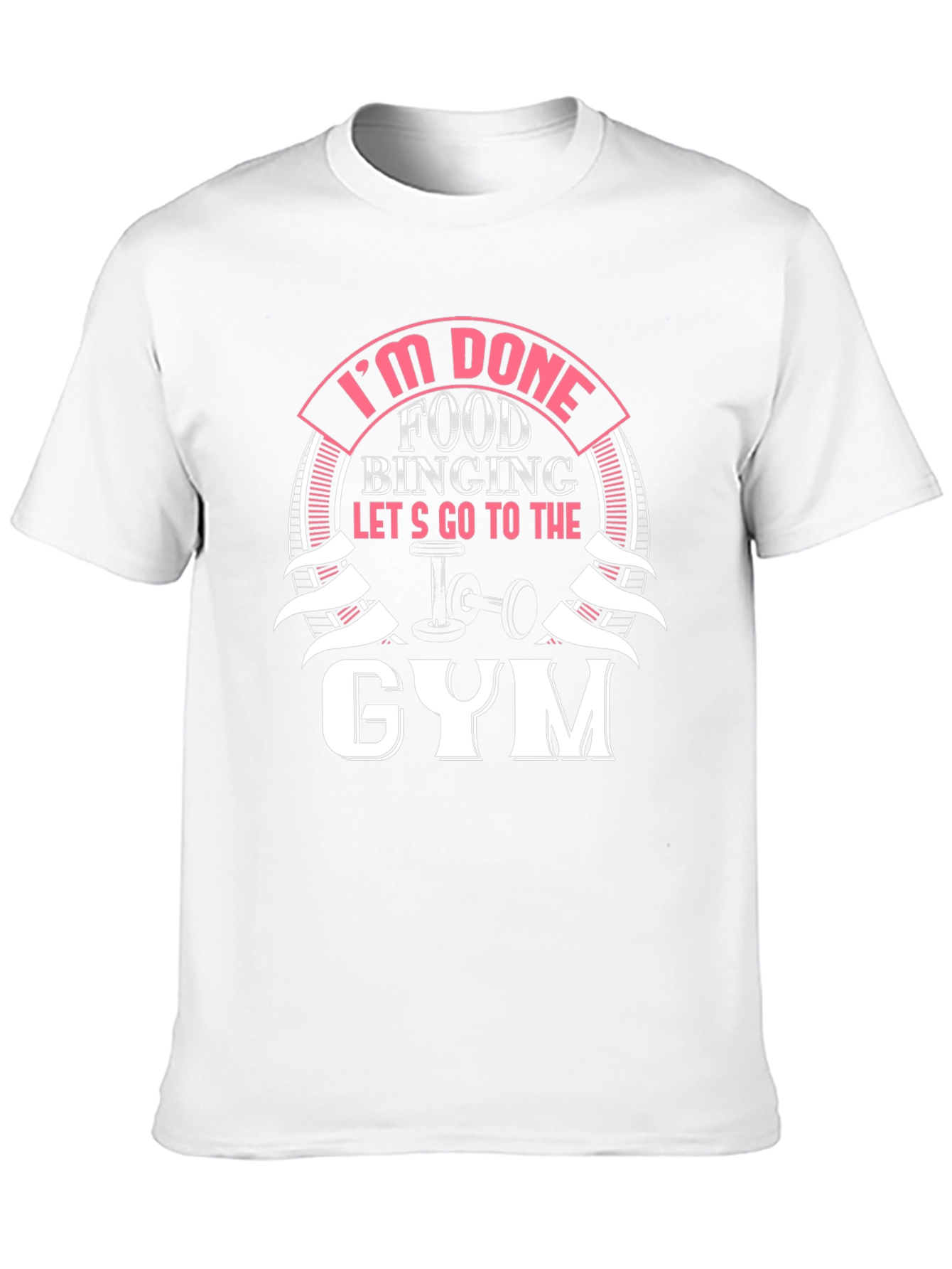 Black I'm Done Food Binging Gym T-Shirt view 10