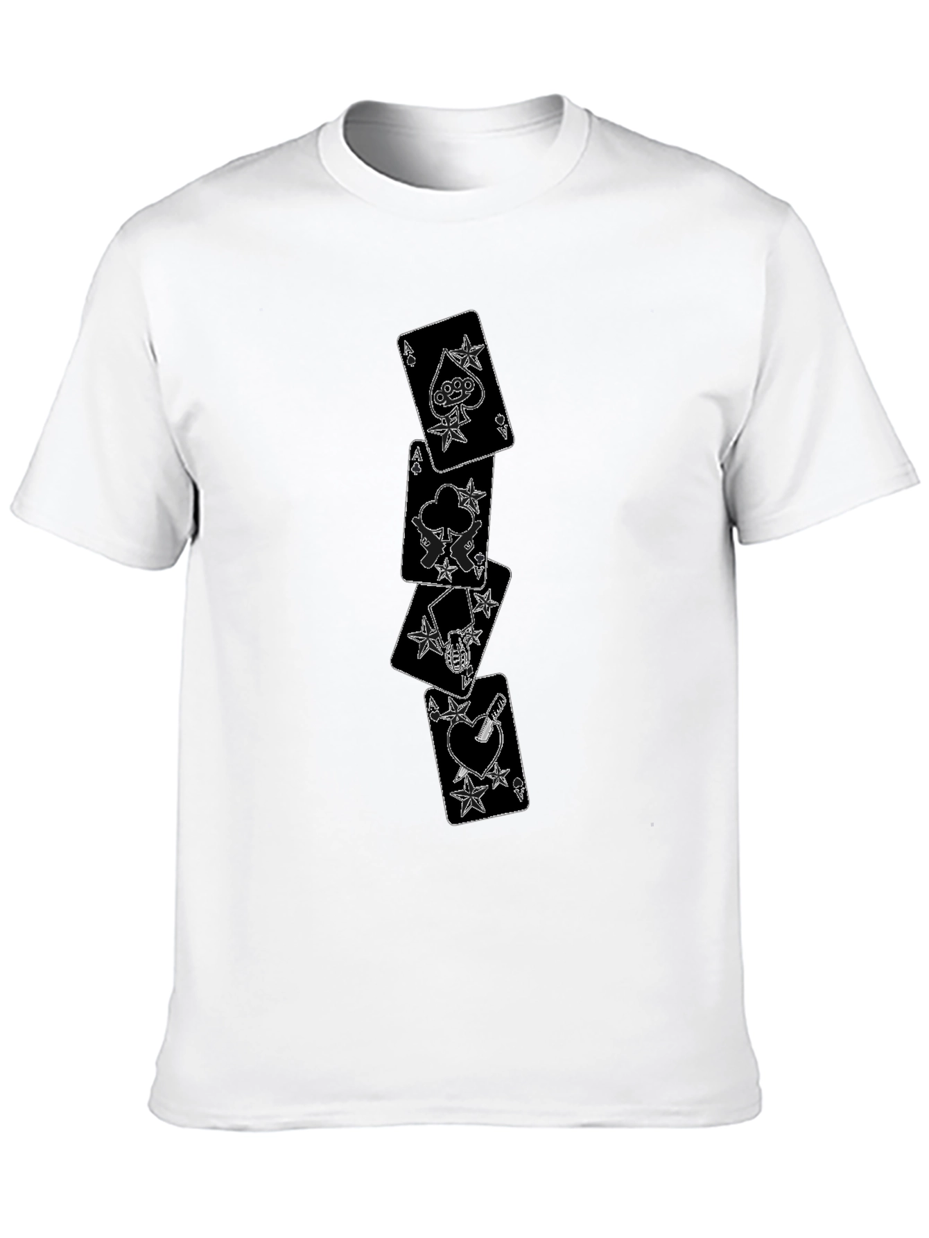 Black Ace Card Graphic Black T-Shirt view 10