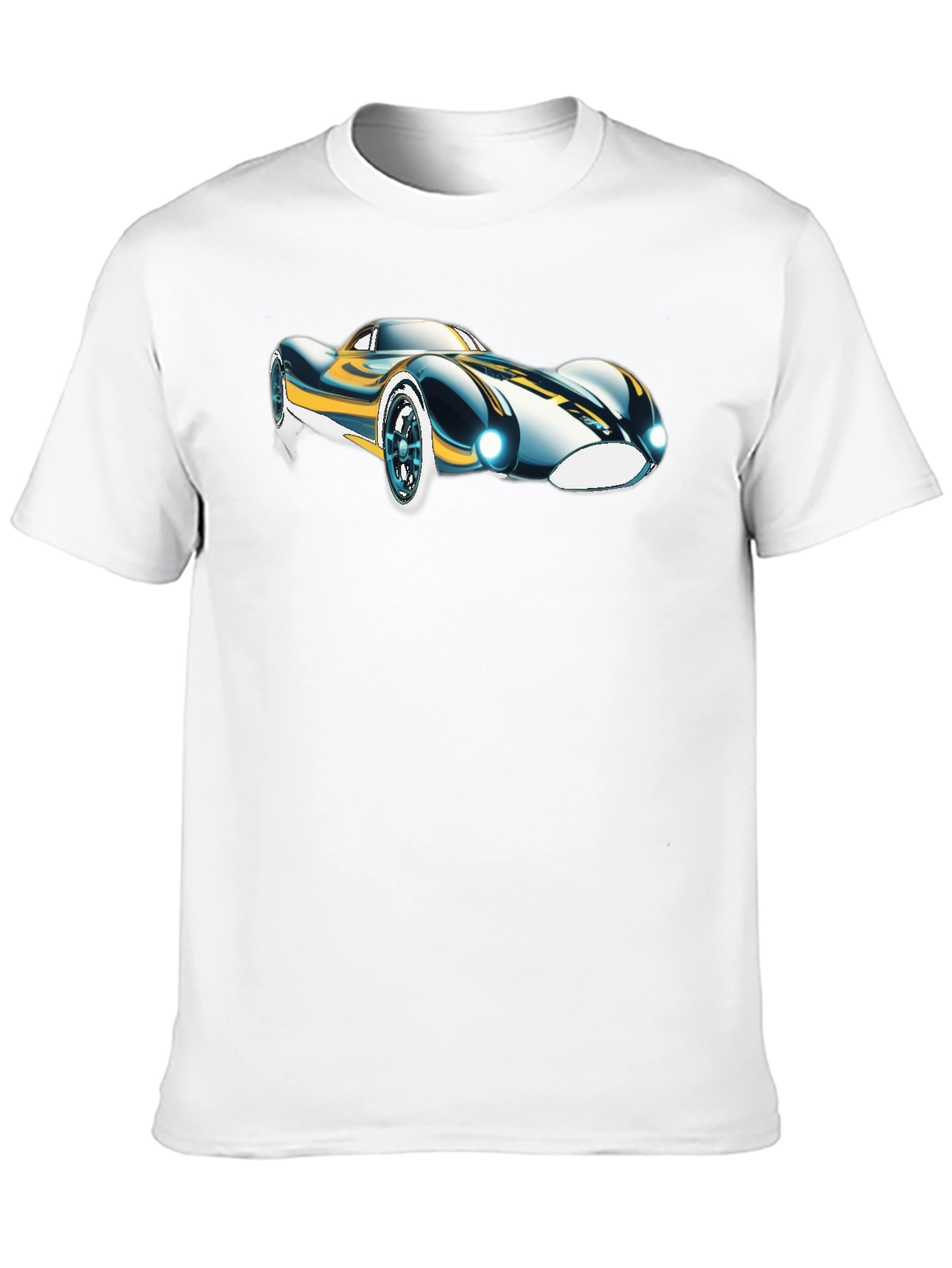 Black Sleek Car Graphic T-Shirt - Cool Design Tee view 10