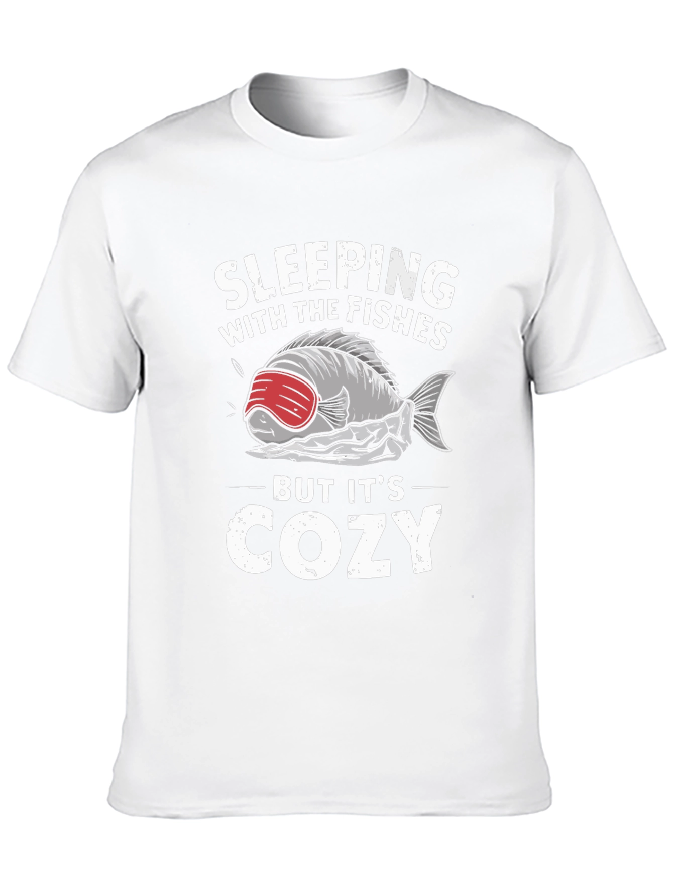 Black Sleeping with the Fishes Cozy T-Shirt view 10