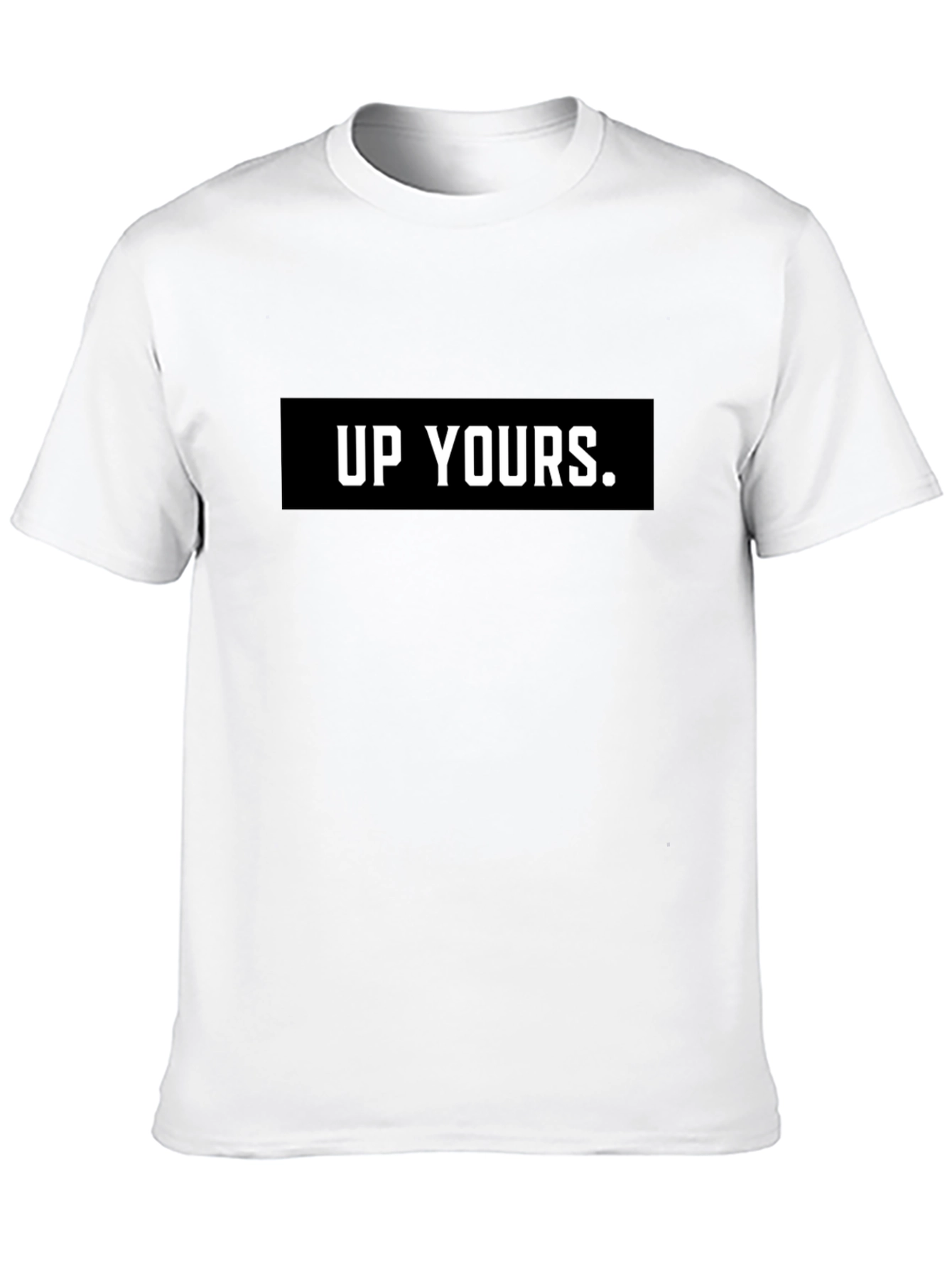 Black Up Yours Graphic Tee - Bold Statement Shirt view 10