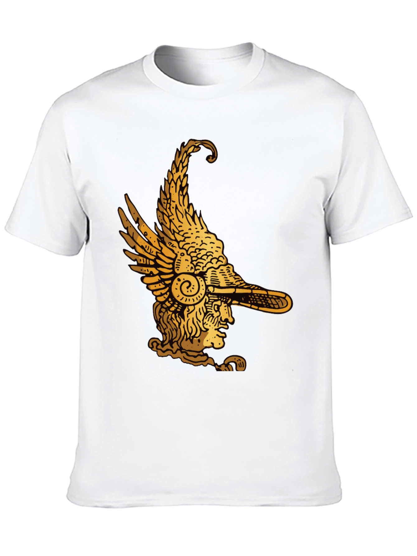 Black Winged Helmet Graphic Tee - Black Cotton view 10