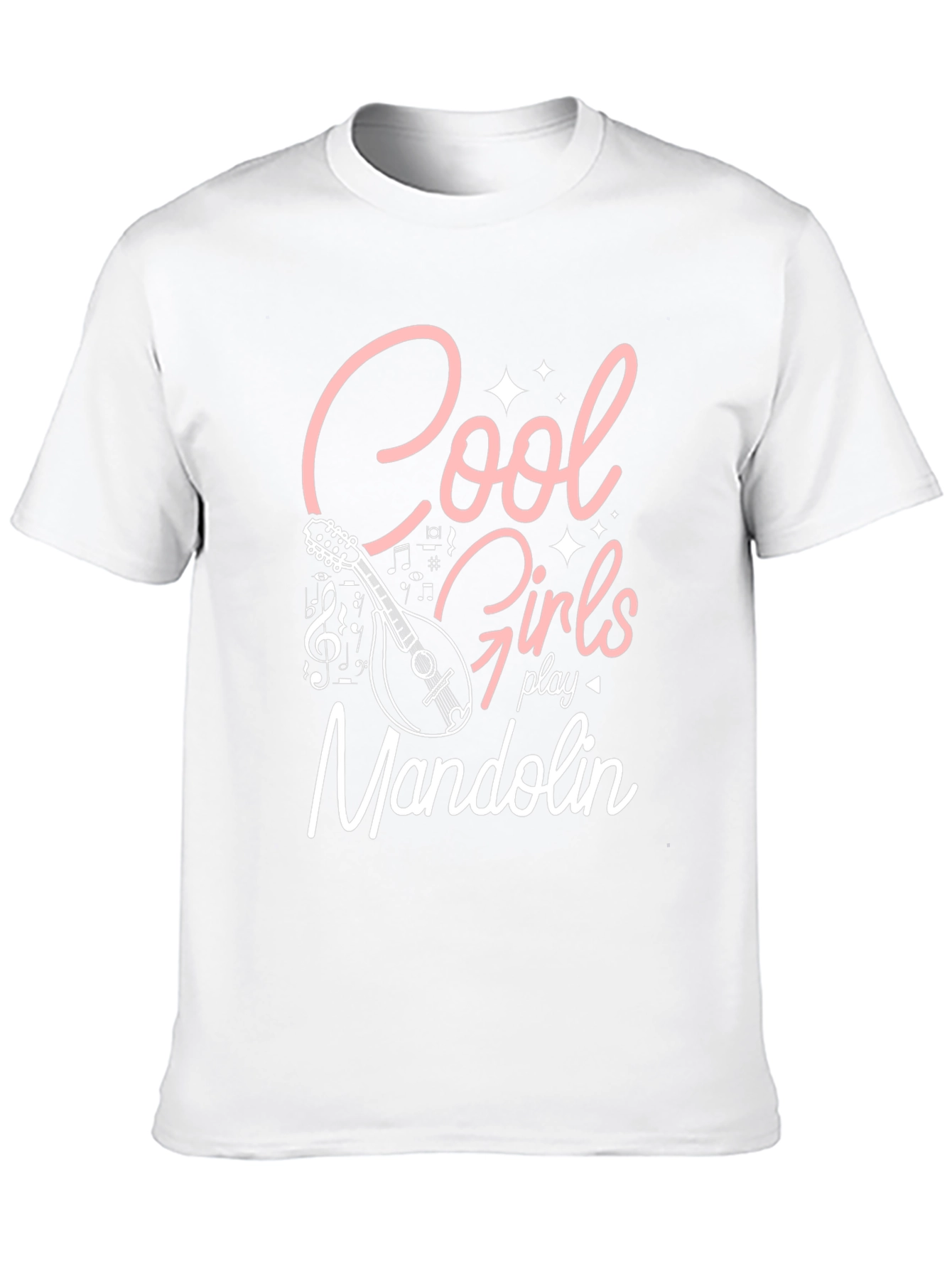Black Cool Girls Play Mandolin Black Graphic Tee view 10