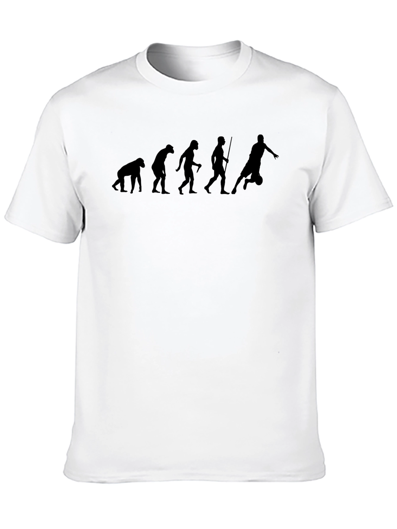 Black Evolution of the Football Fan T-Shirt - Black view 10