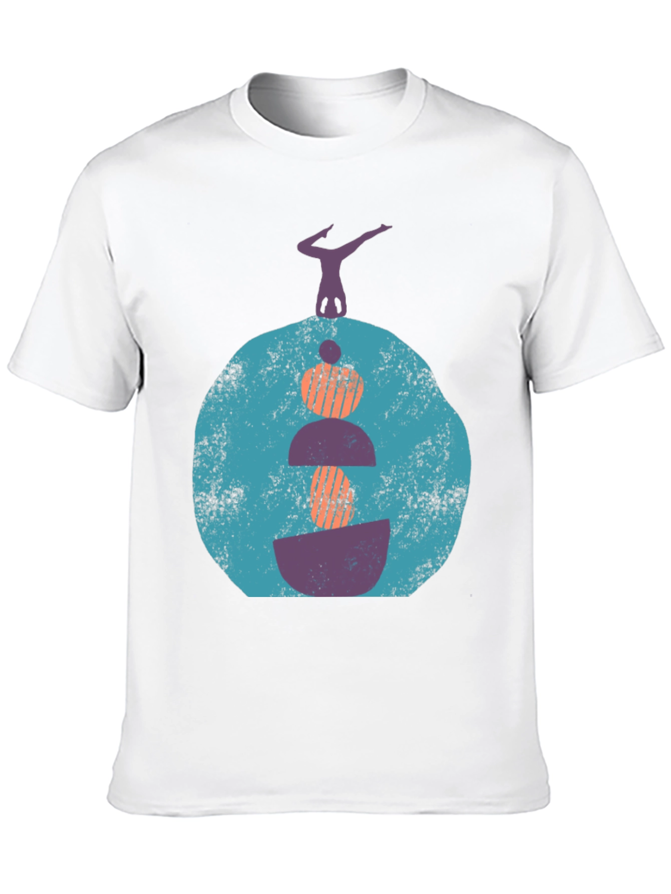 Black Abstract Balance Black T-Shirt view 10