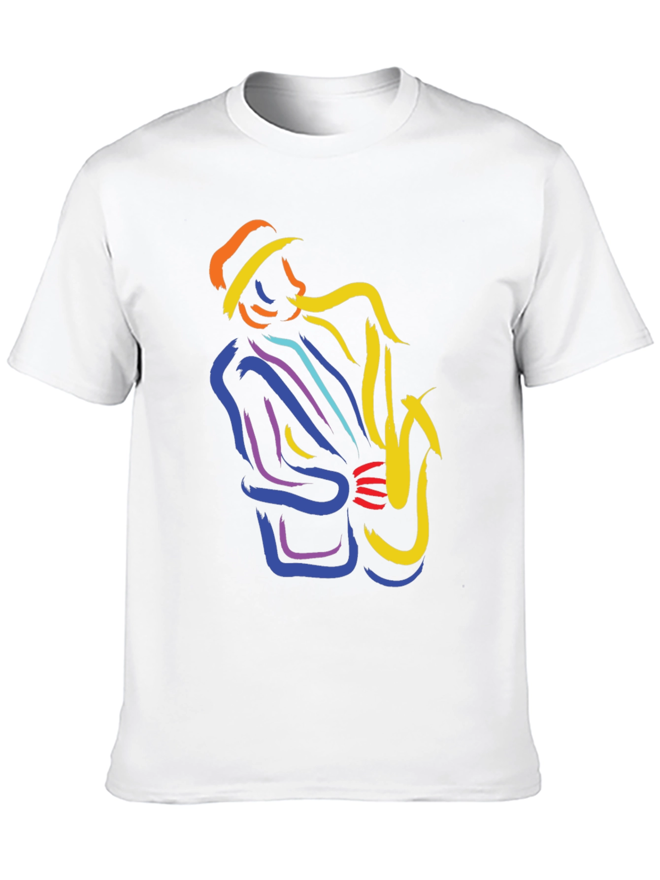 Black Jazz Player Graphic Tee - Stylish Music Lover T-Shirt view 10