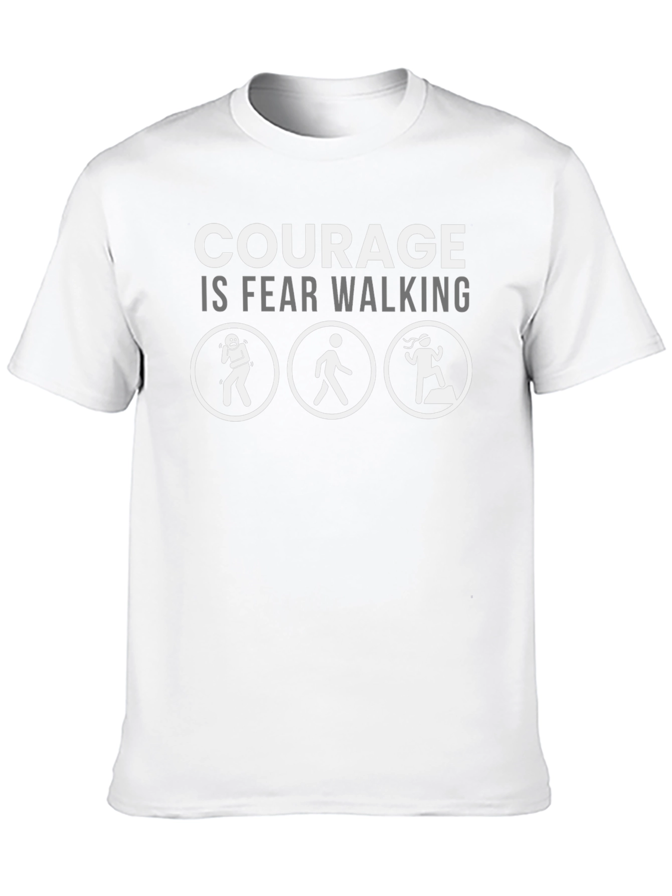 Black Courage is Fear Walking Graphic T-Shirt view 10