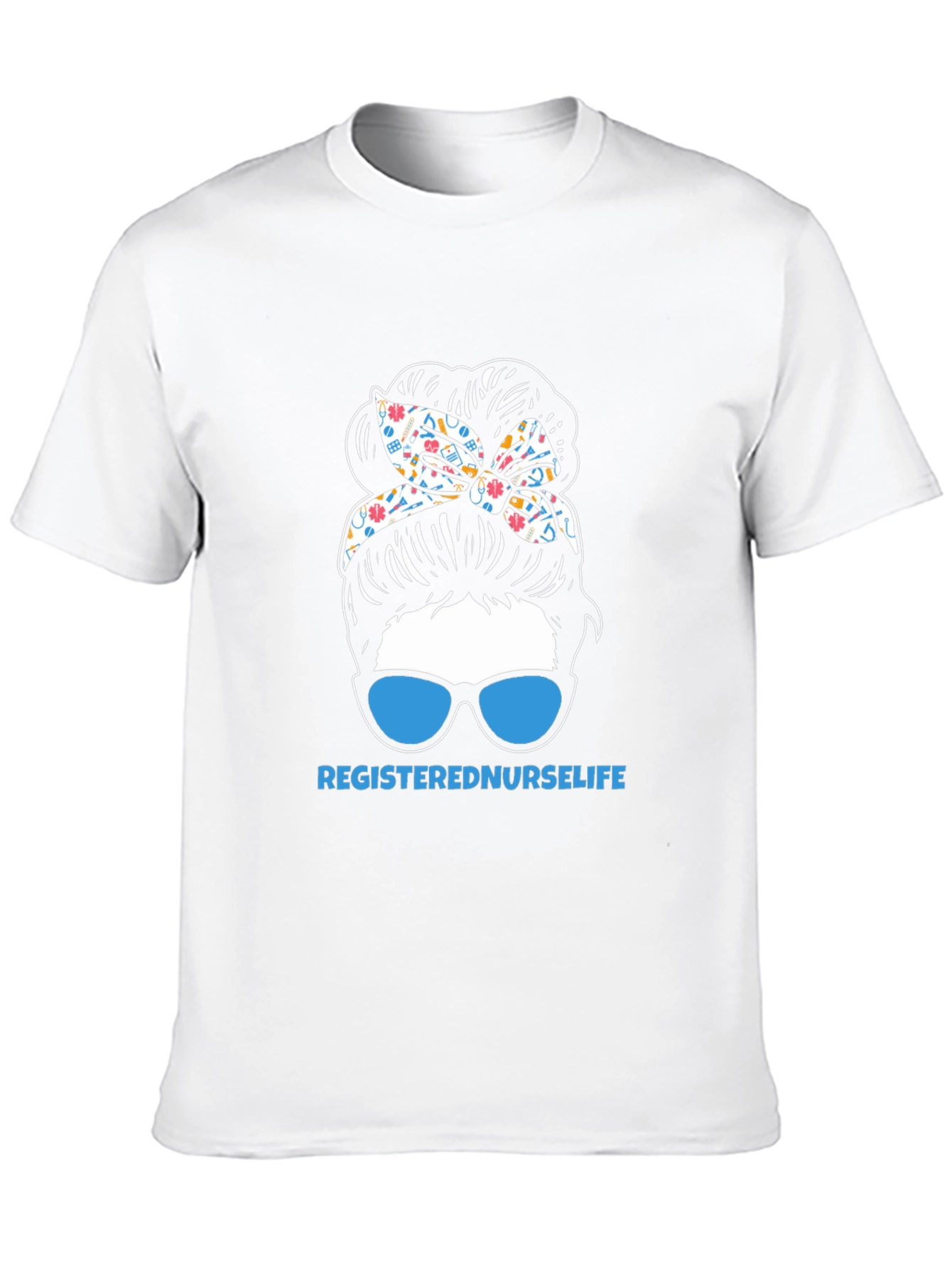 Black Registered Nurse Life Graphic Tee view 10