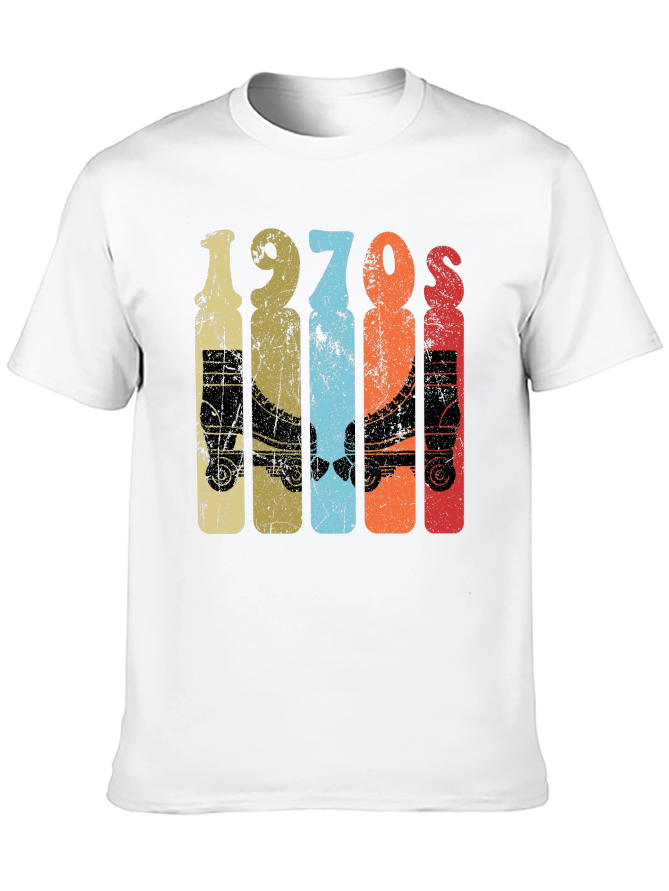 Black Vintage 1970s Roller Skate Graphic Tee view 10