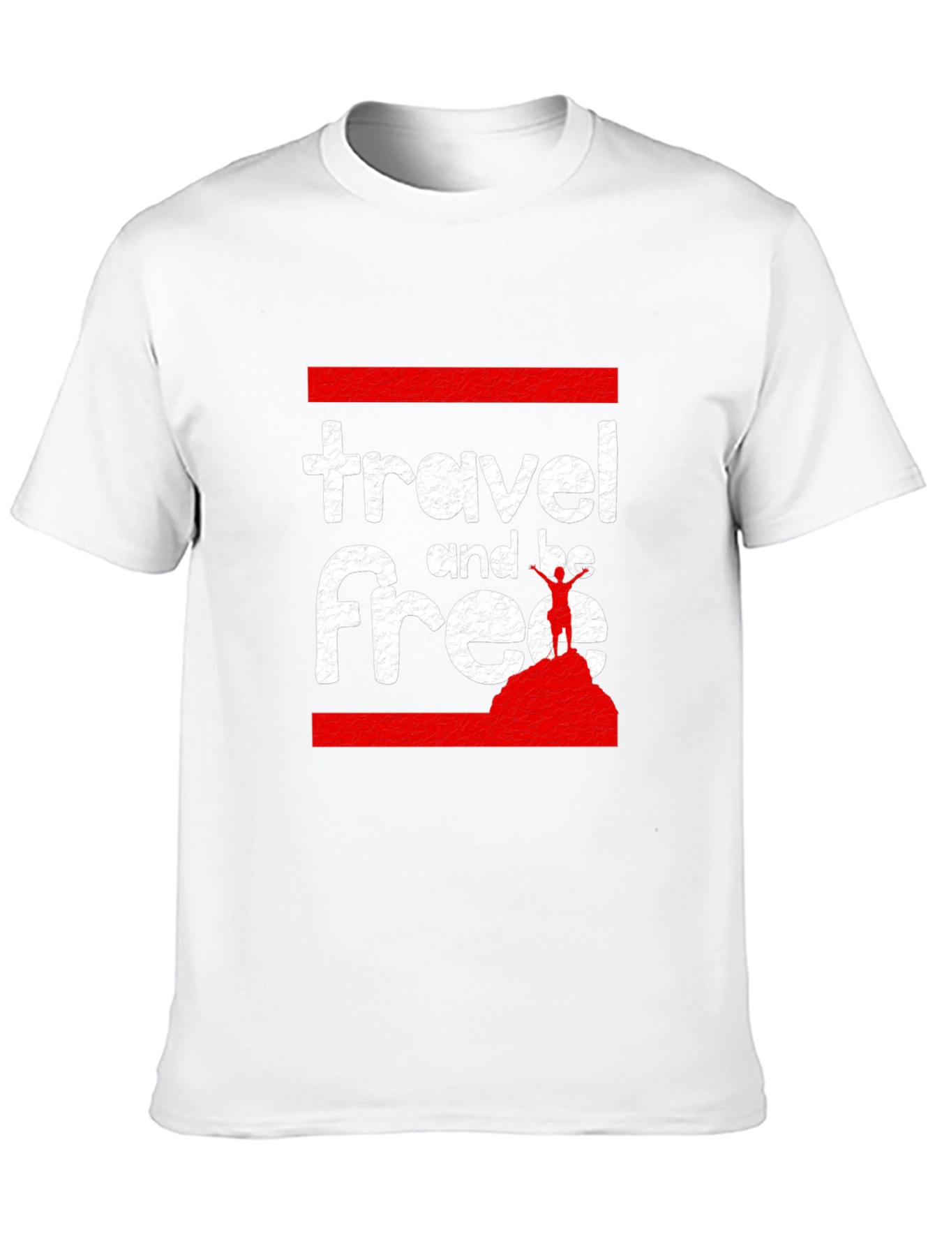 Black Travel and Be Free Black Graphic Tee view 10