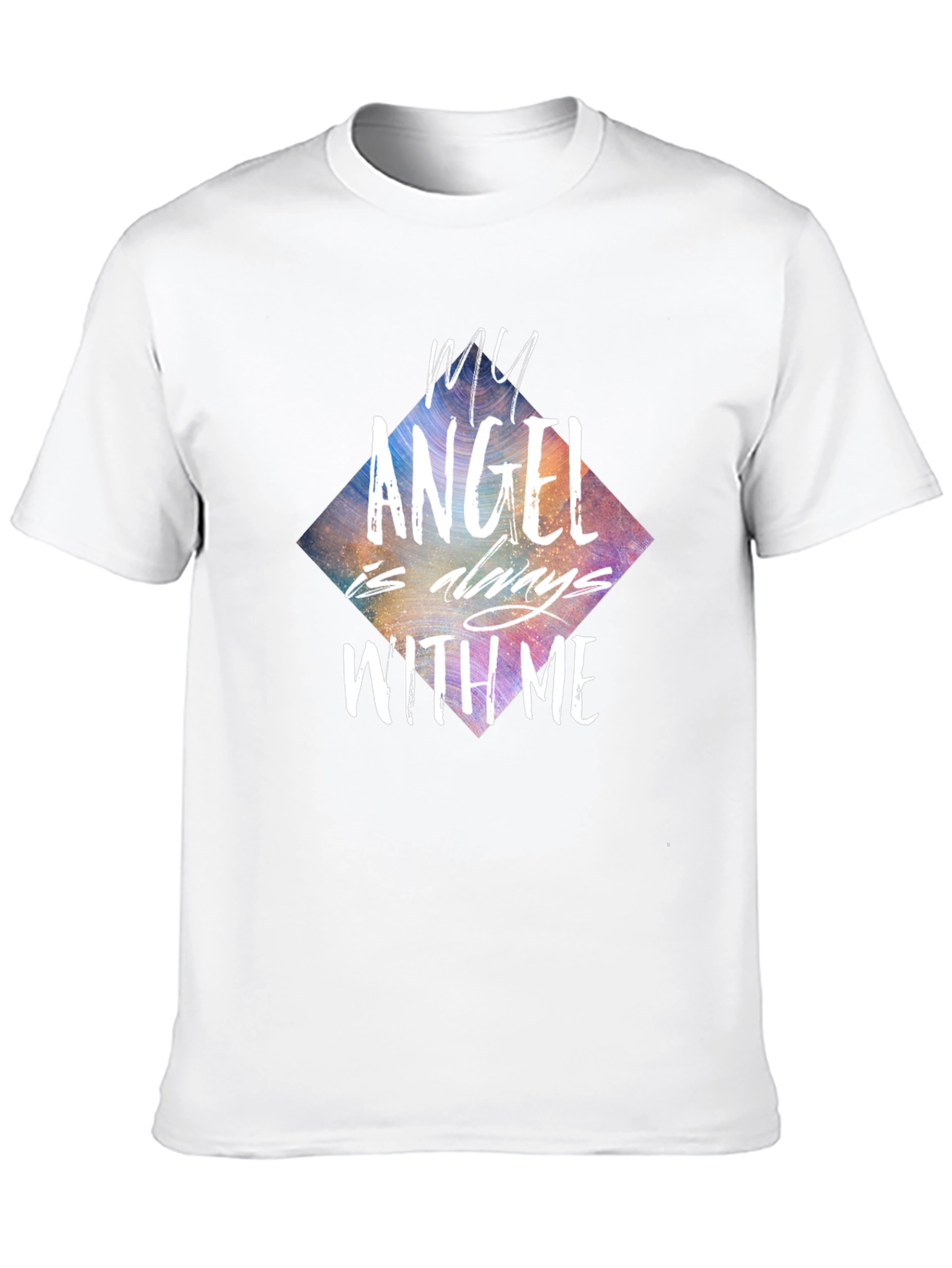 Black My Angel Is Always With Me Graphic Tee view 10