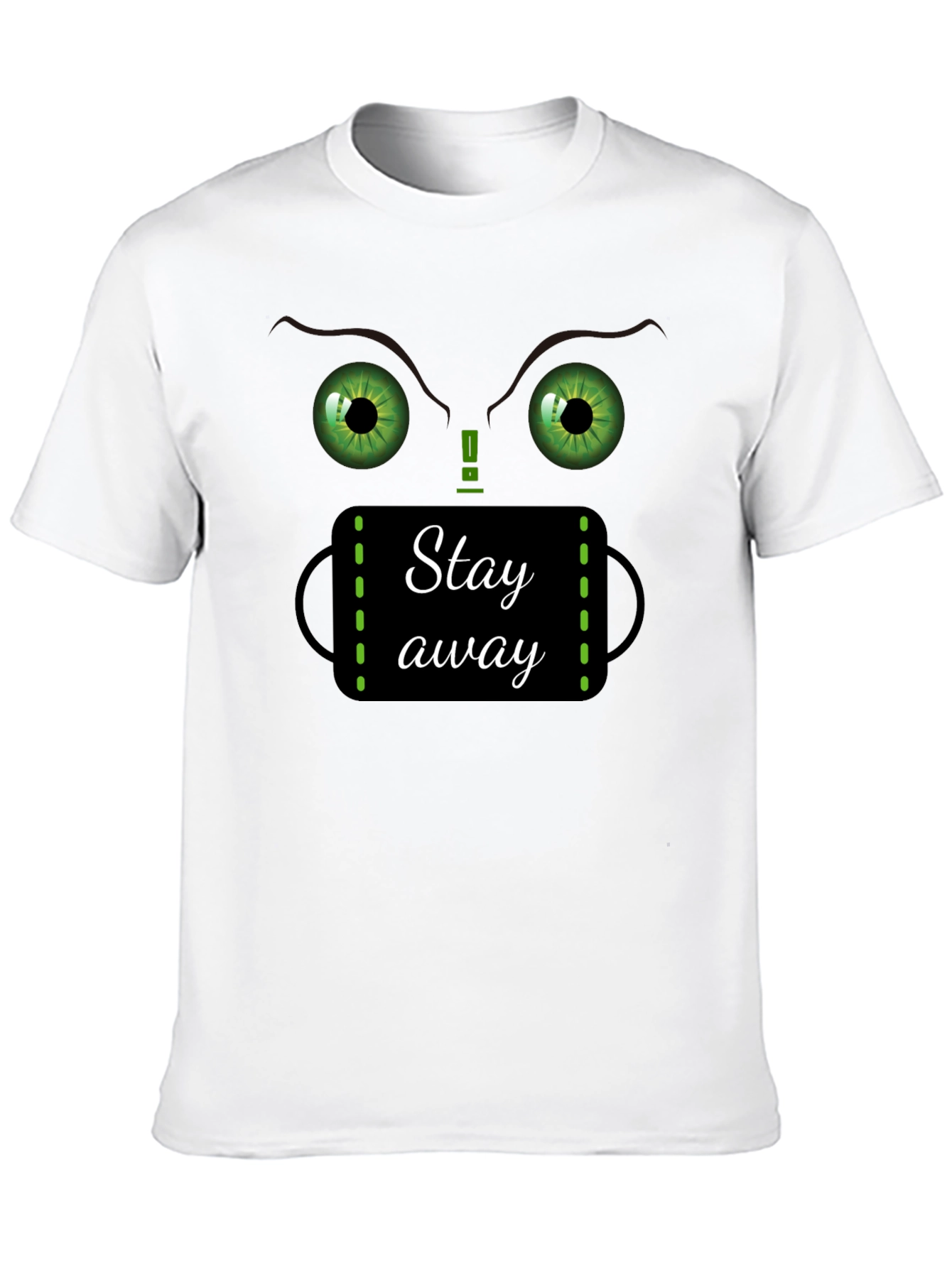 Black Stay Away Graphic T-Shirt - Funny Novelty Tee view 10