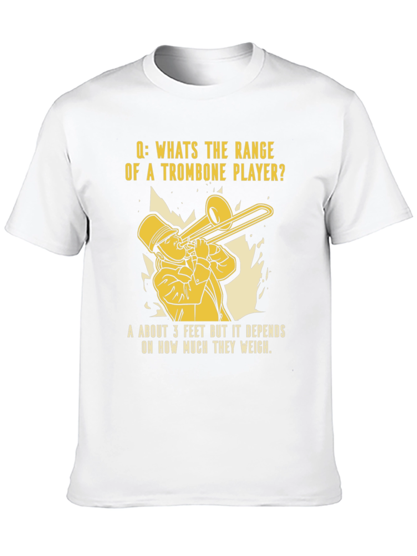 Black Funny Trombone Player Range T-Shirt view 10