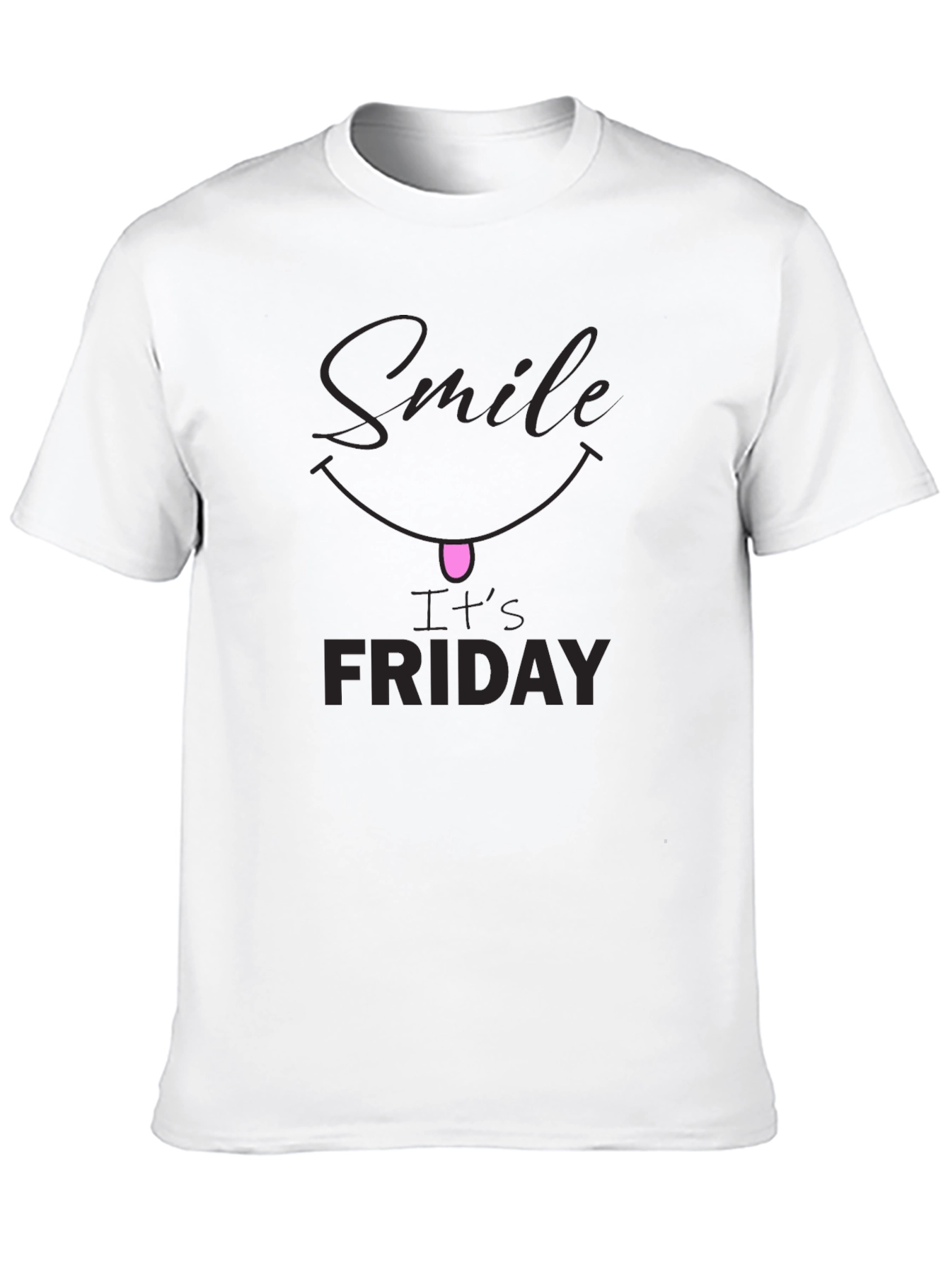 Black Smile It's Friday Black Graphic Tee view 10