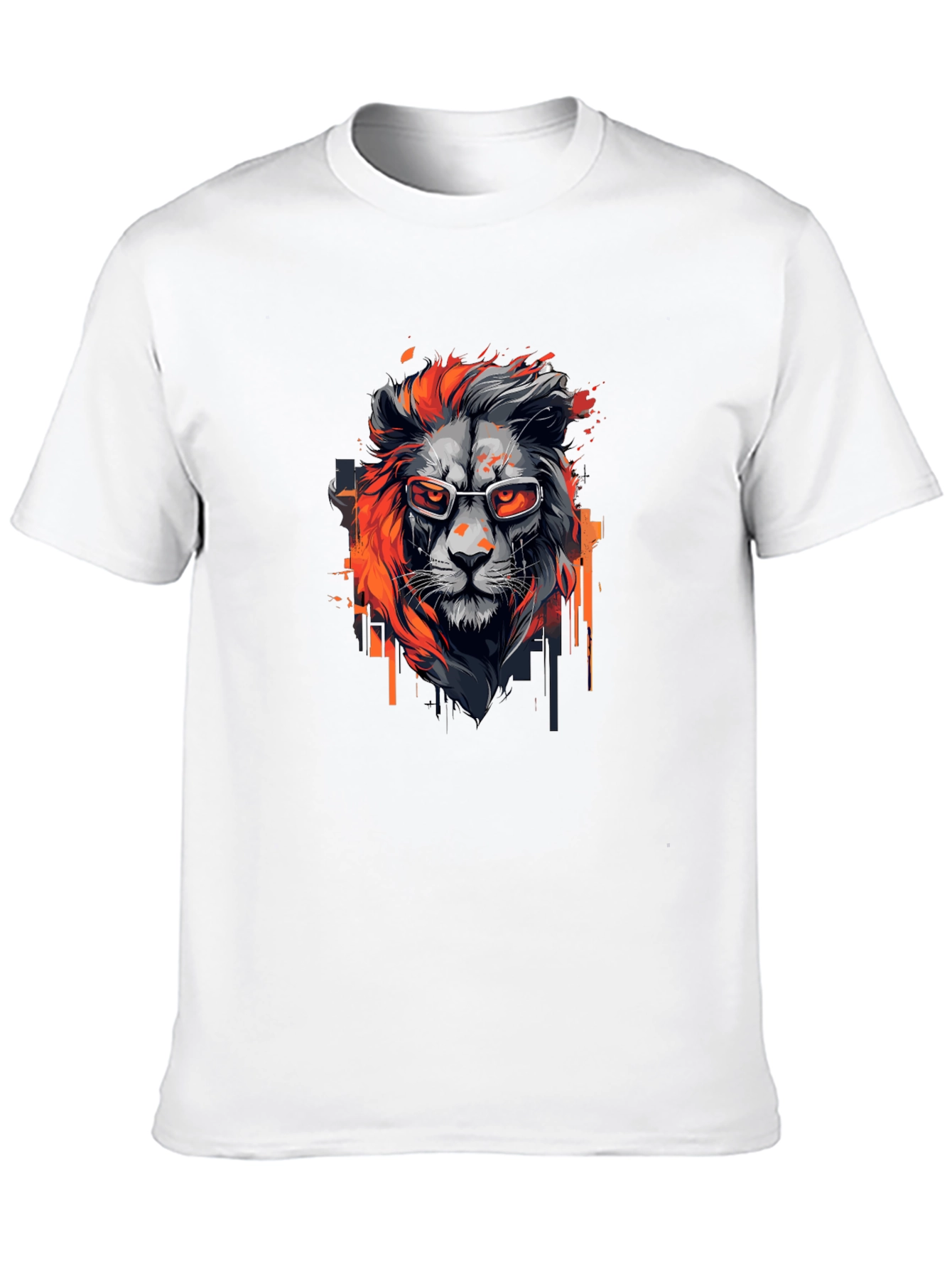 Black Cool Lion Graphic Tee - Black view 10