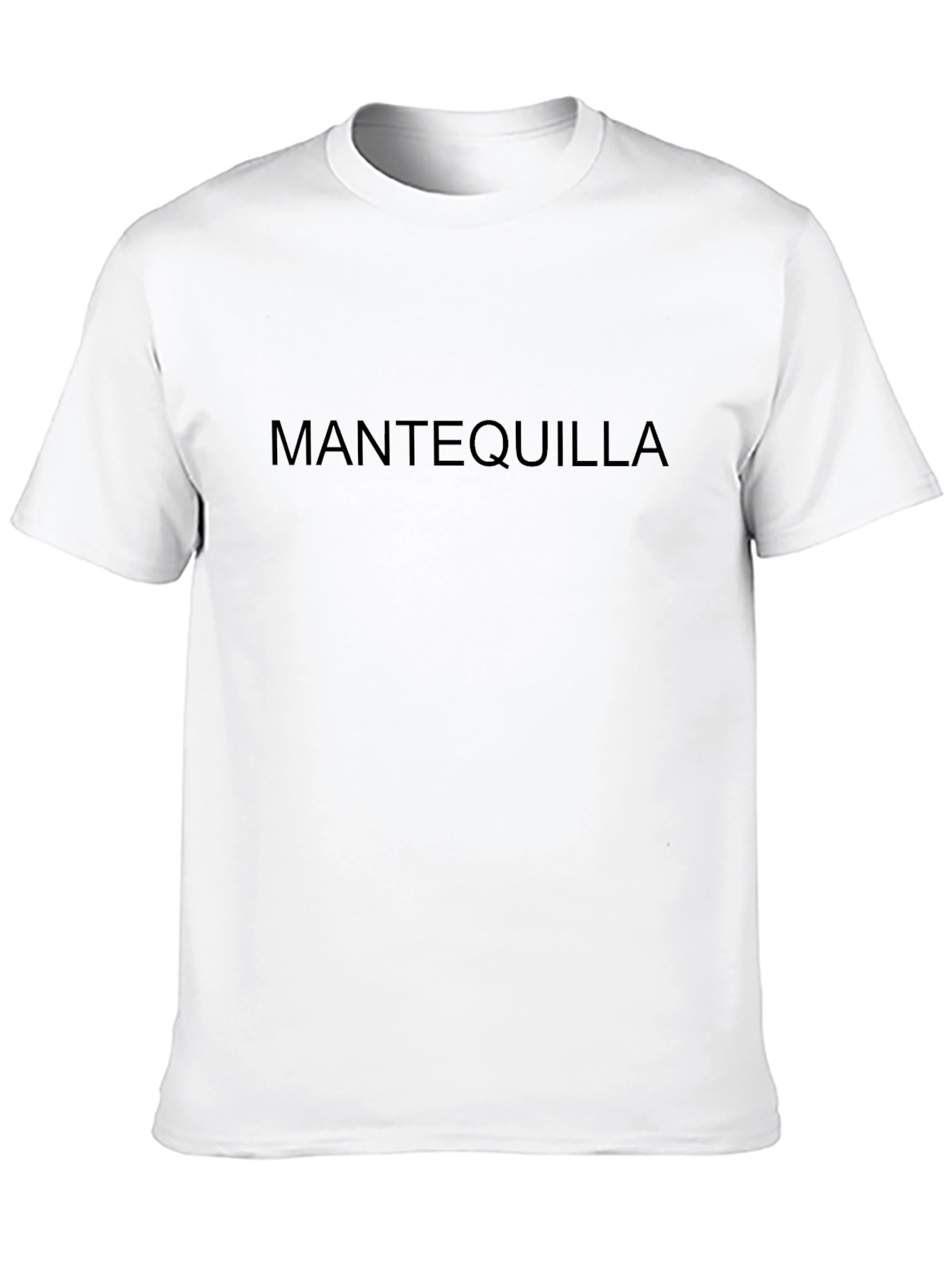 Black Mantequilla Text Graphic Black T-Shirt view 10