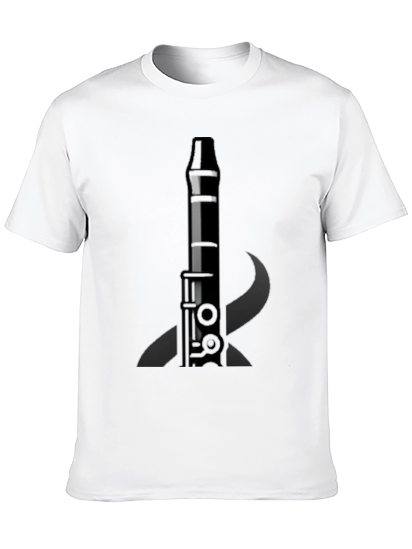Black Clarinet Graphic Tee - Music Lover's T-Shirt view 10