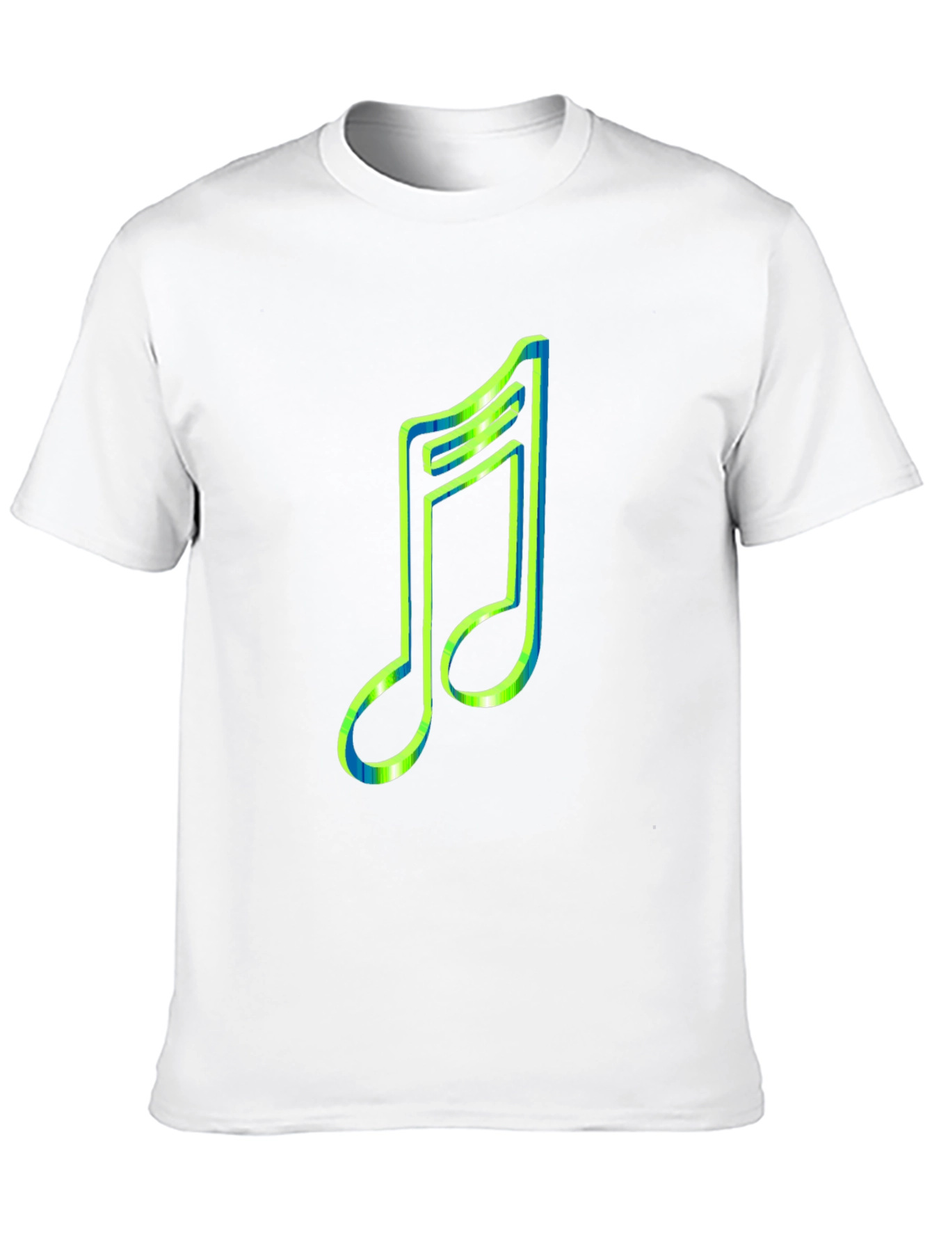 Black Neon Music Note Graphic Tee - Stylish Black T-Shirt view 10