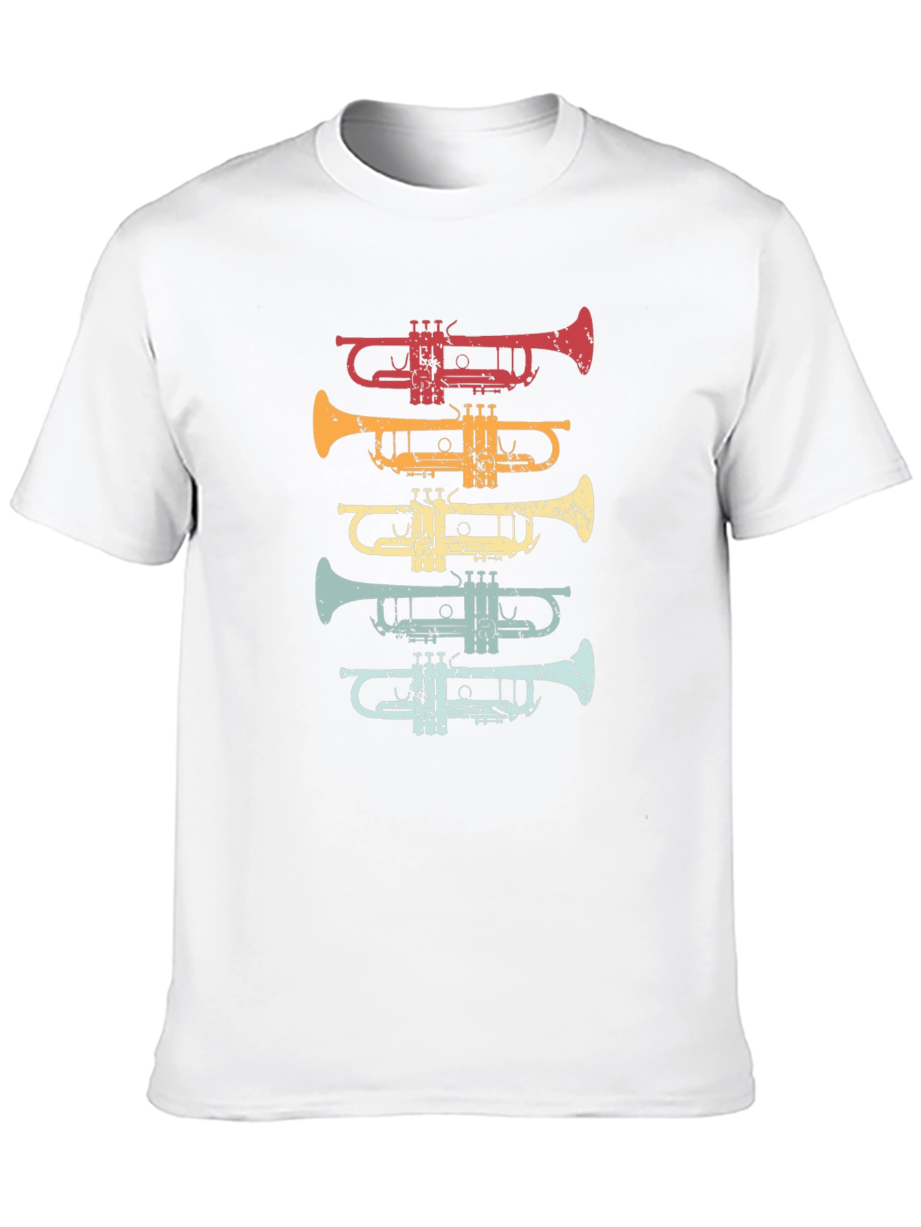 Black Retro Trumpet Graphic Tee - Musical Instrument T-Shirt view 10