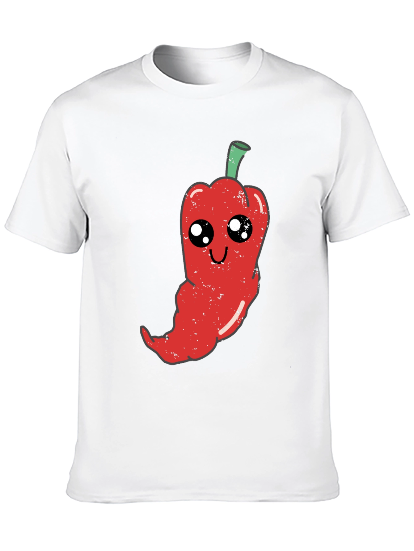 Black Kawaii Pepper Graphic Tee - Soft Black Cotton T-Shirt view 10