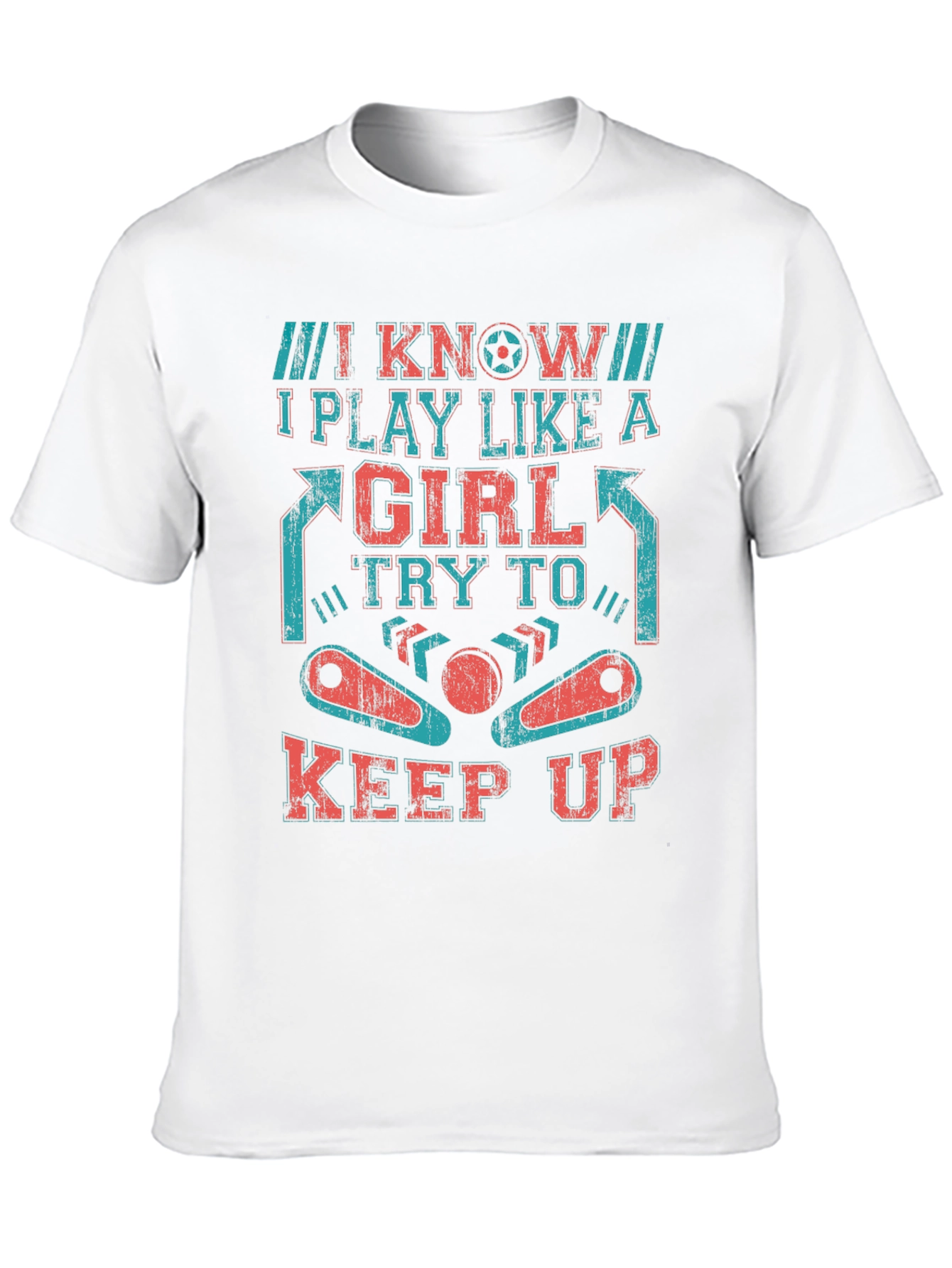 Black I Know I Play Like A Girl Pinball T-Shirt view 10