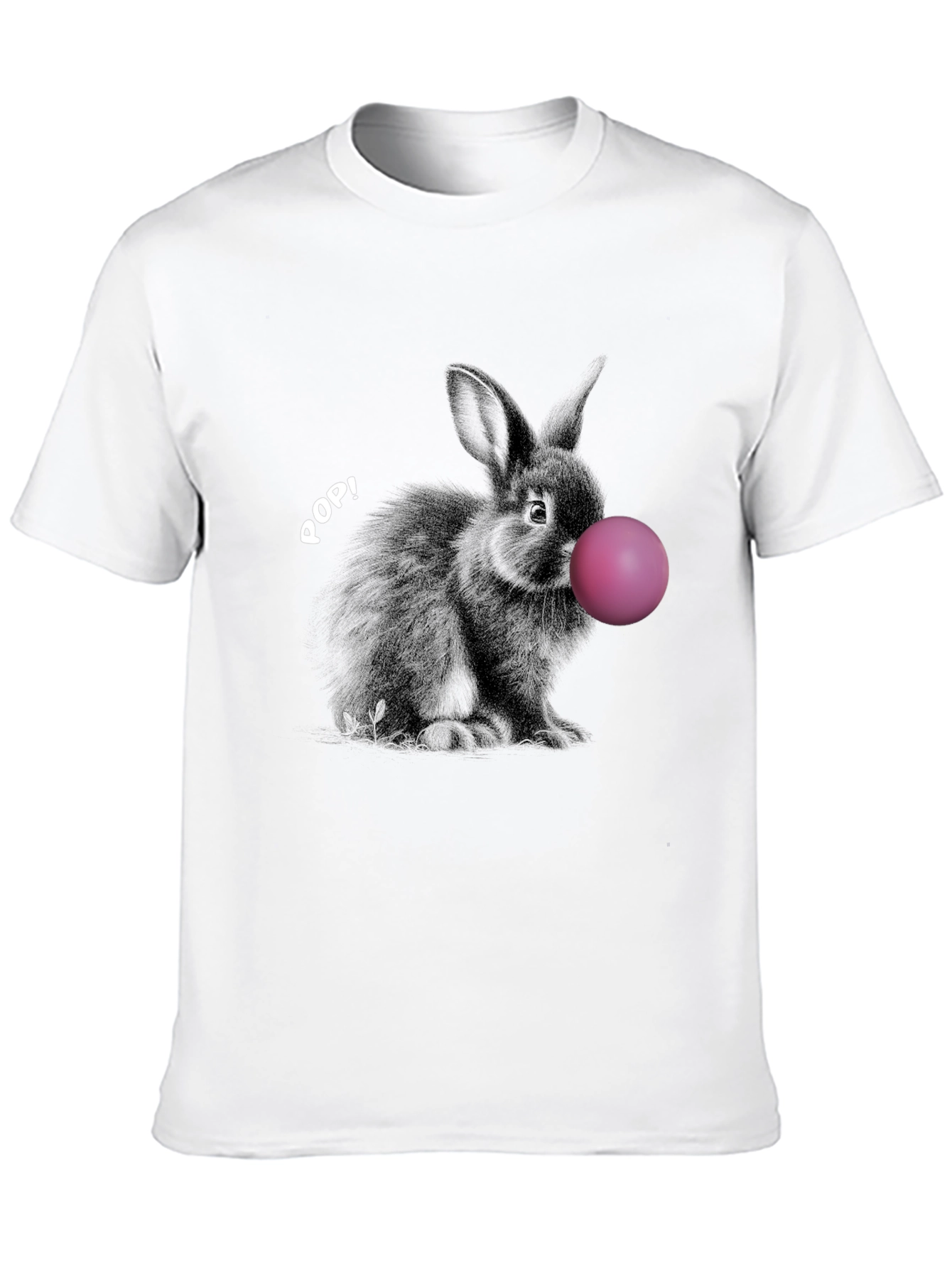 Black Rabbit Bubble Gum Pop Graphic T-Shirt view 10