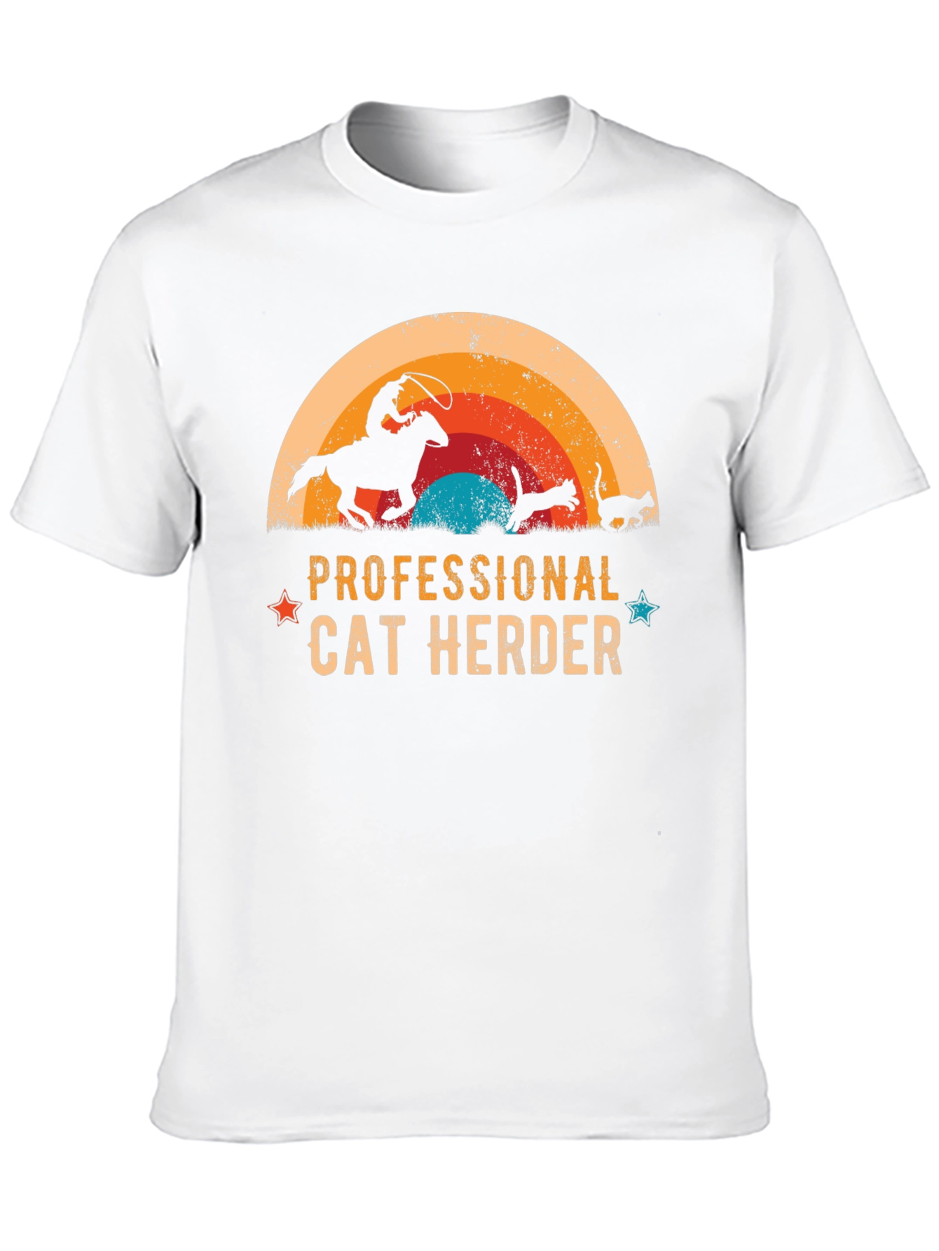 Black Professional Cat Herder Graphic Tee view 10