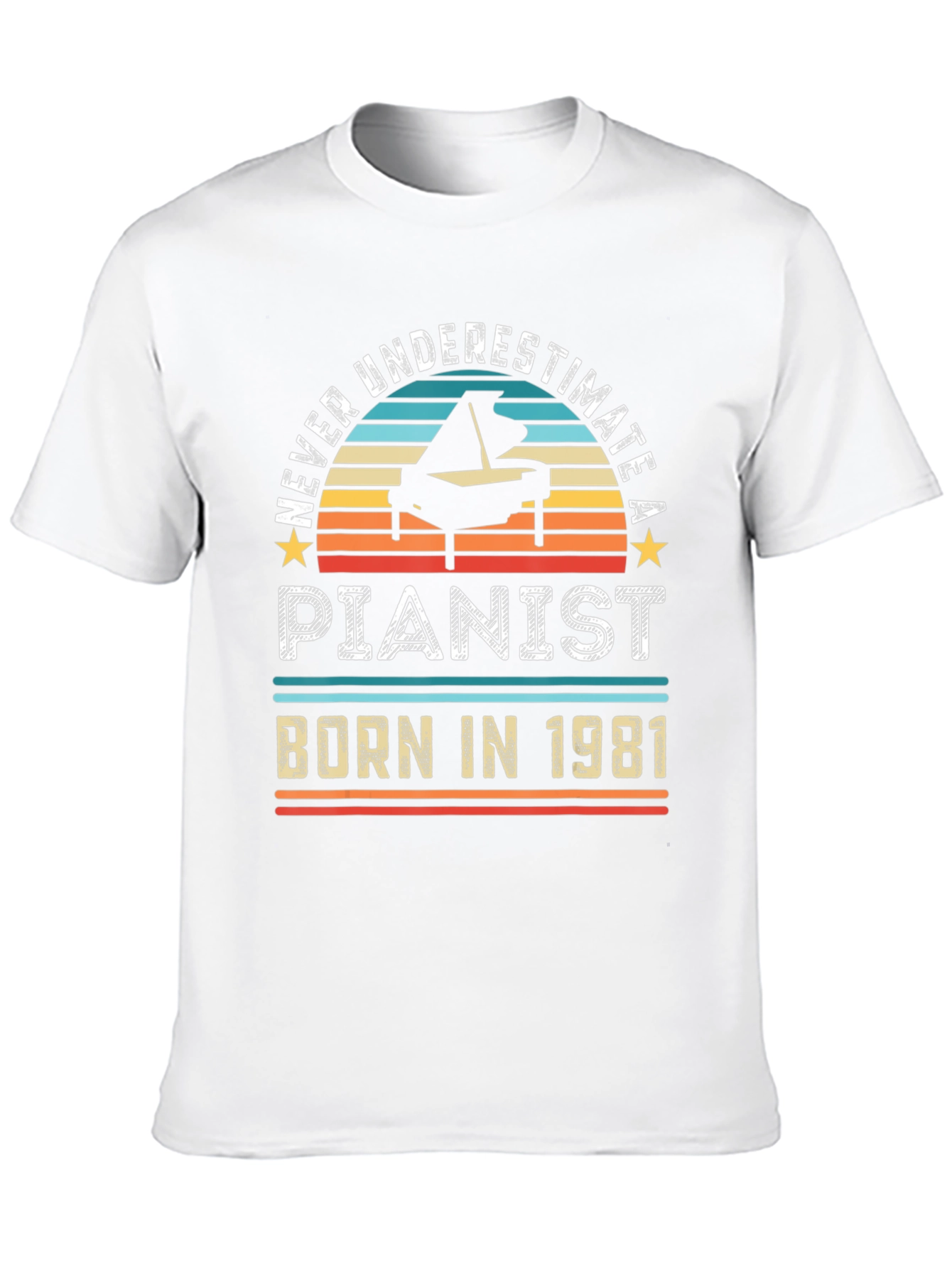 Black Pianist Born In 1981 Graphic T-Shirt view 10