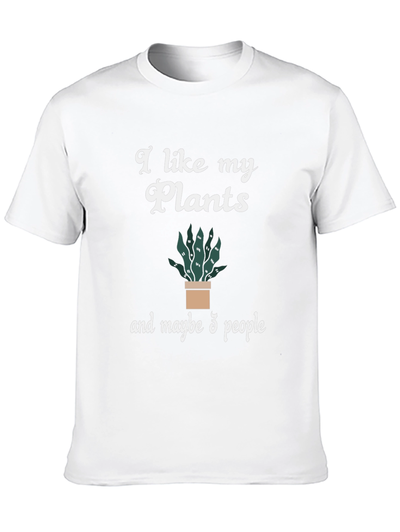 Black I Like My Plants & Maybe 3 People Graphic Tee view 10