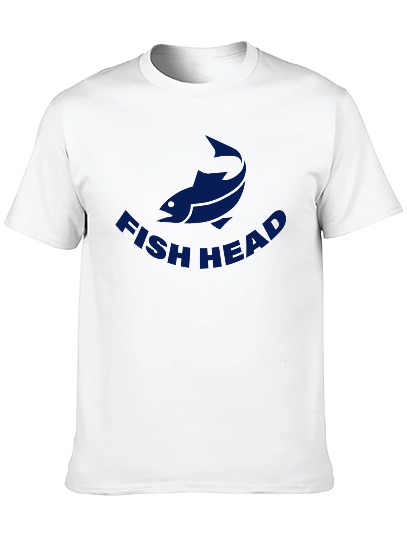 Black Fish Head Graphic Tee - Casual Crew Neck T-Shirt view 10