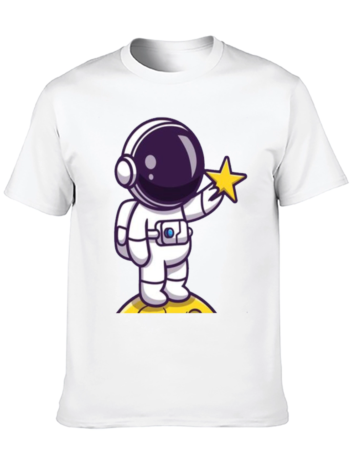 Black Astronaut Holding Star Graphic T-Shirt view 10