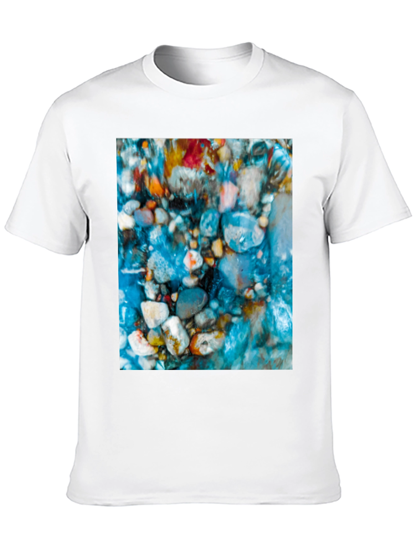 Black Vibrant Riverbed Graphic Tee - Men's Black T-Shirt view 10