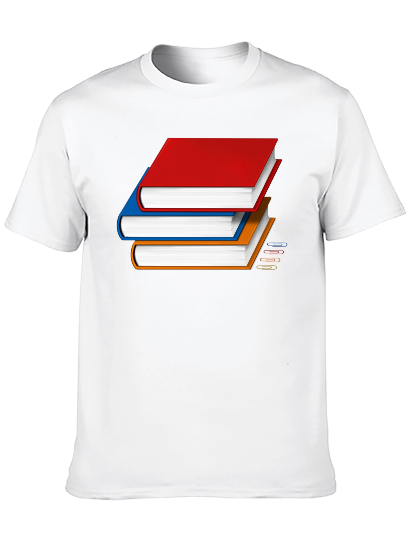 Black Book Stack Graphic T-Shirt - Novelty Reader Tee view 10