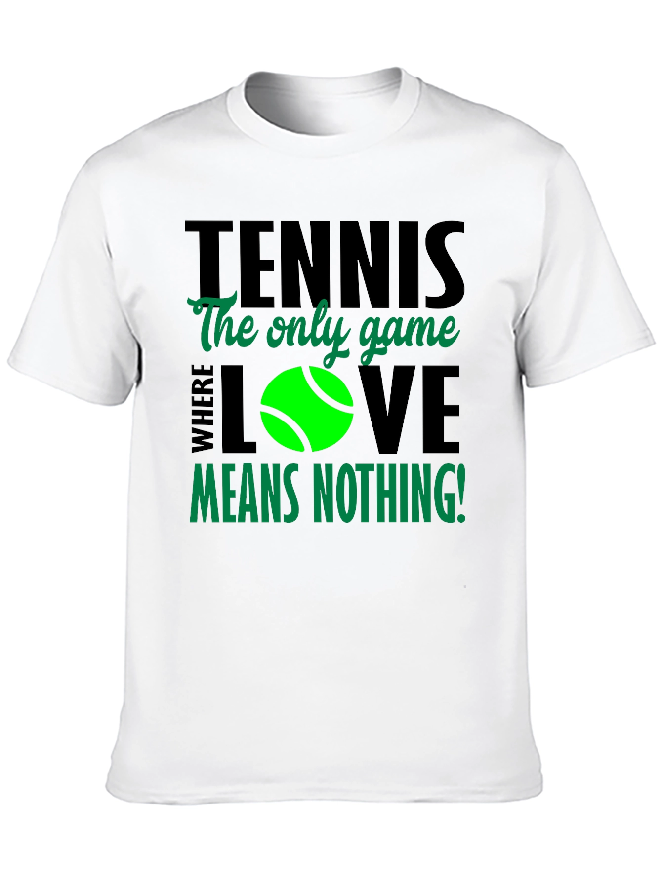 Black Tennis Love Means Nothing T-Shirt view 10
