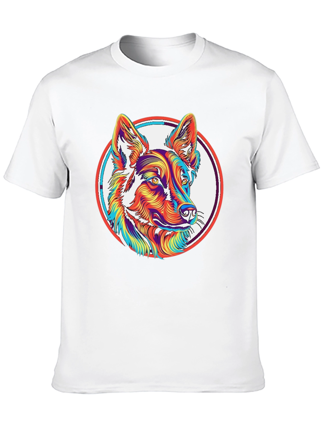 Black Psychedelic Dog Graphic T-Shirt view 10