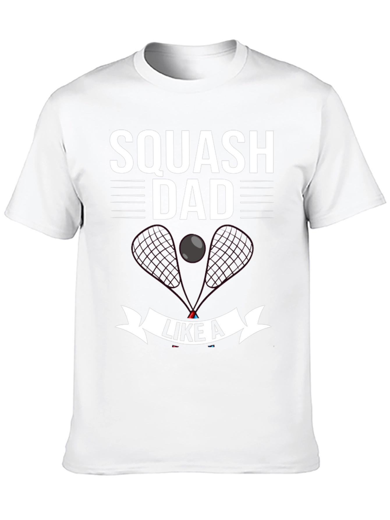 Black Squash Dad Graphic T-Shirt for Squash Lovers view 10