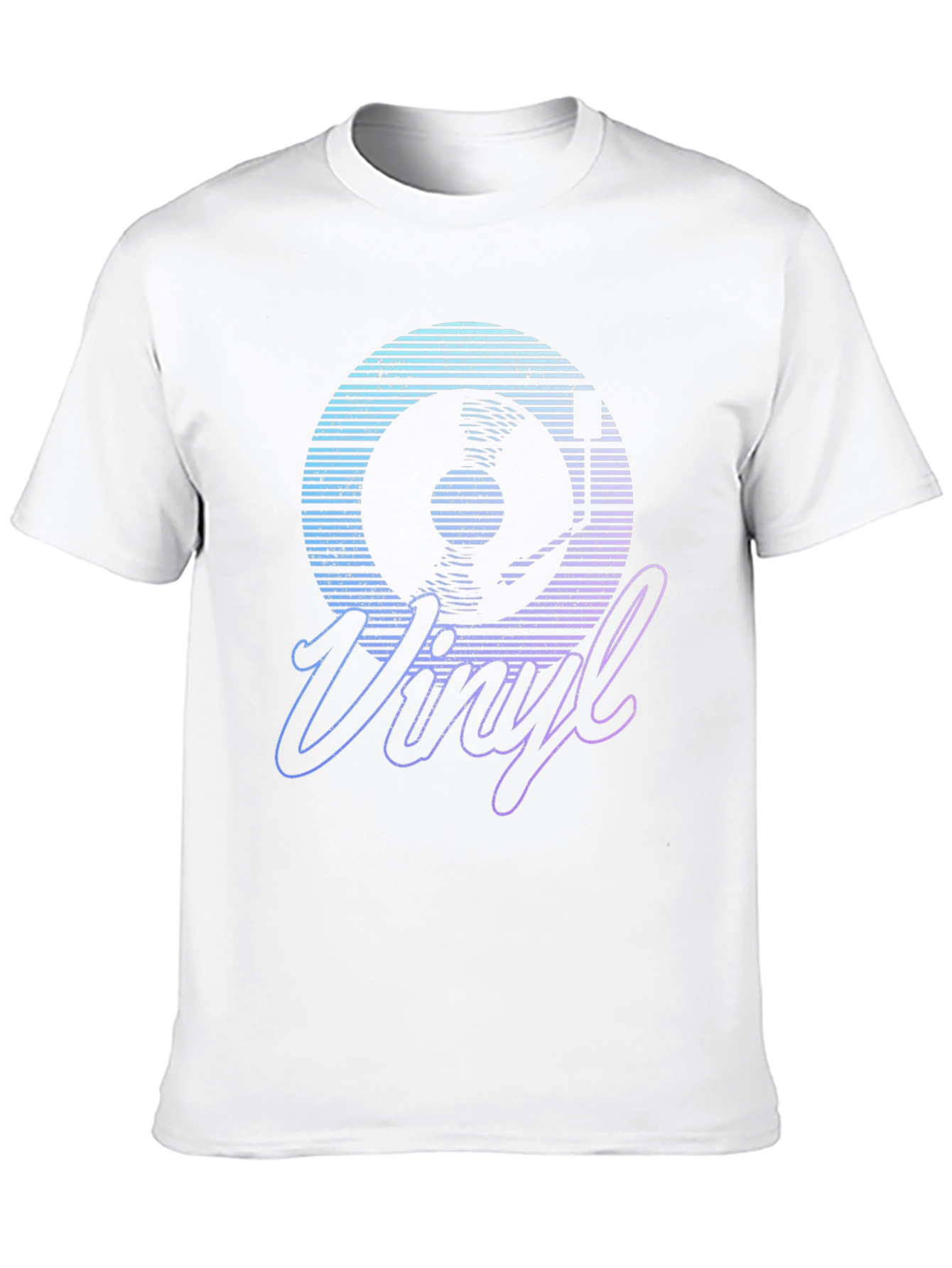 Black Retro Vinyl Record Graphic T-Shirt view 10