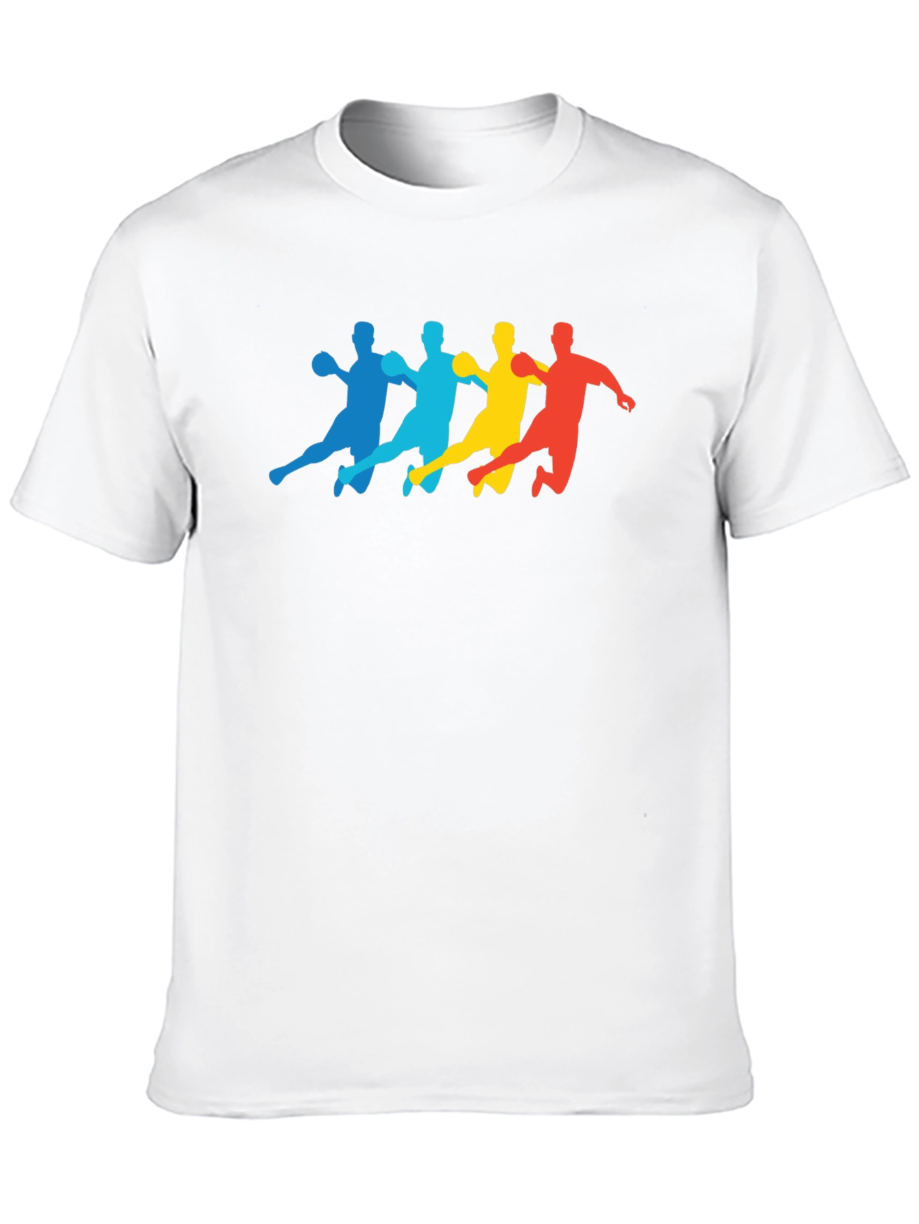 Black Handball Player Silhouette Graphic Tee - Black view 10