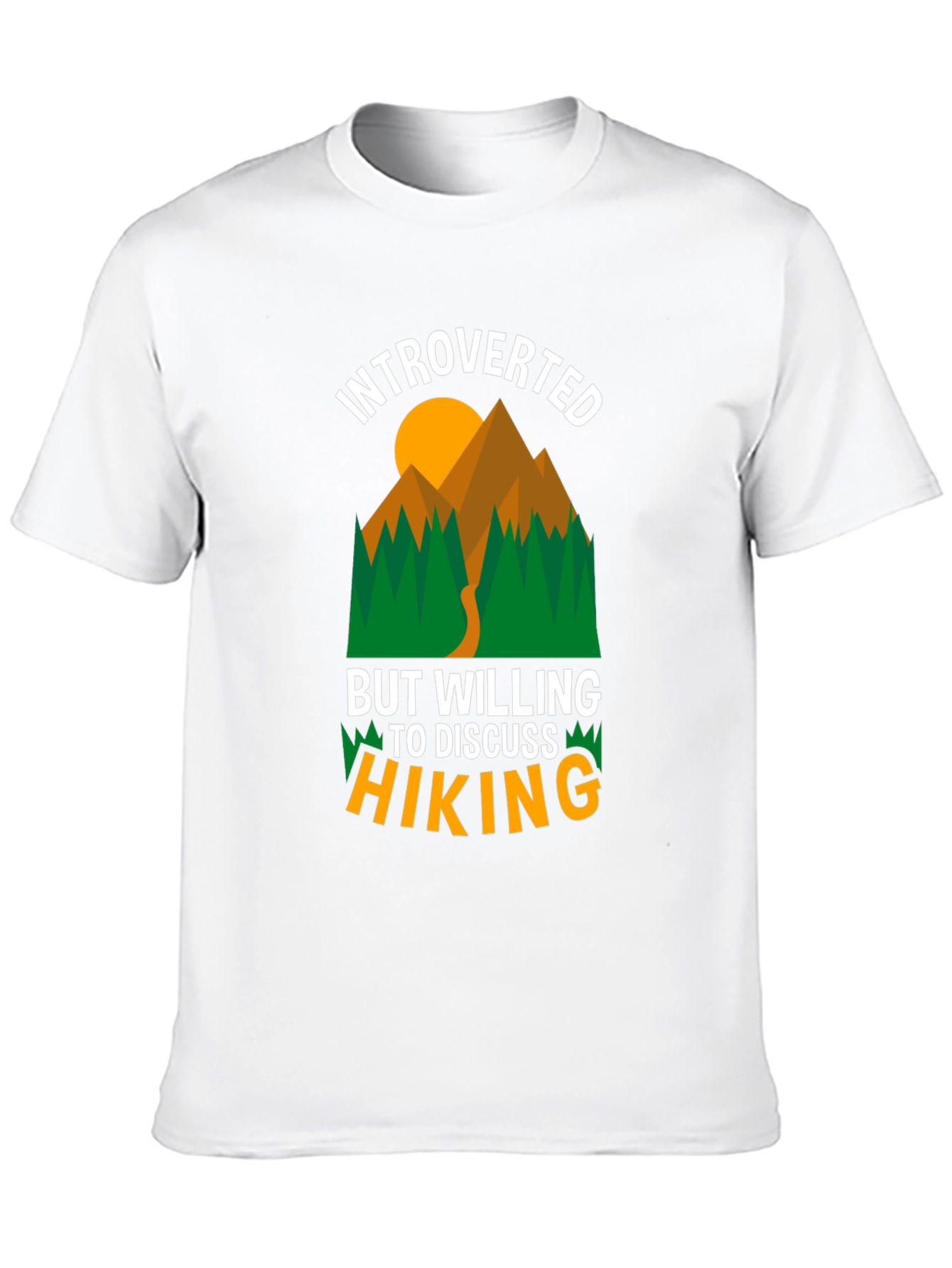Black Introverted Hiking Graphic T-Shirt view 10