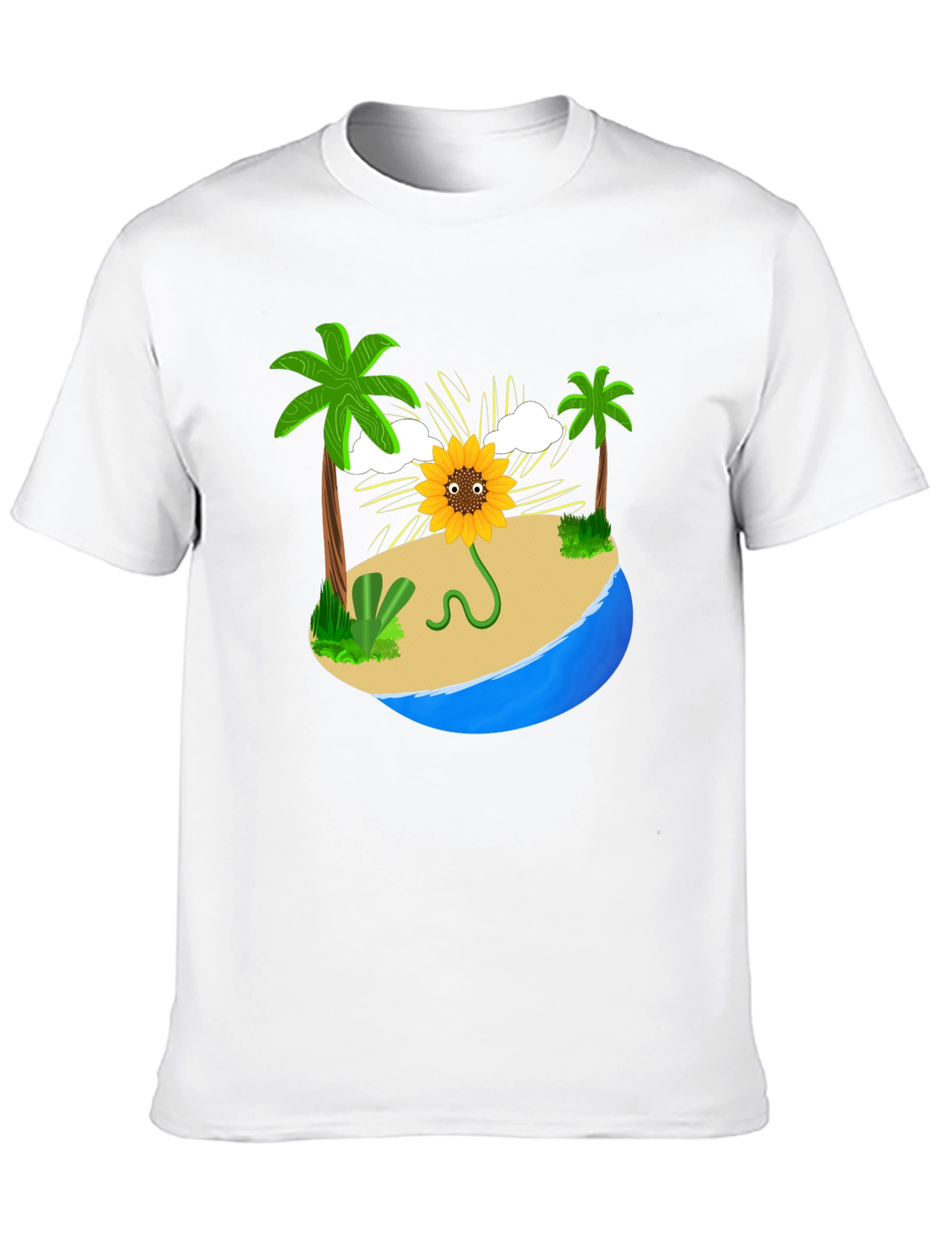 Black Sunflower Island Graphic Tee - Men's Black T-Shirt view 10