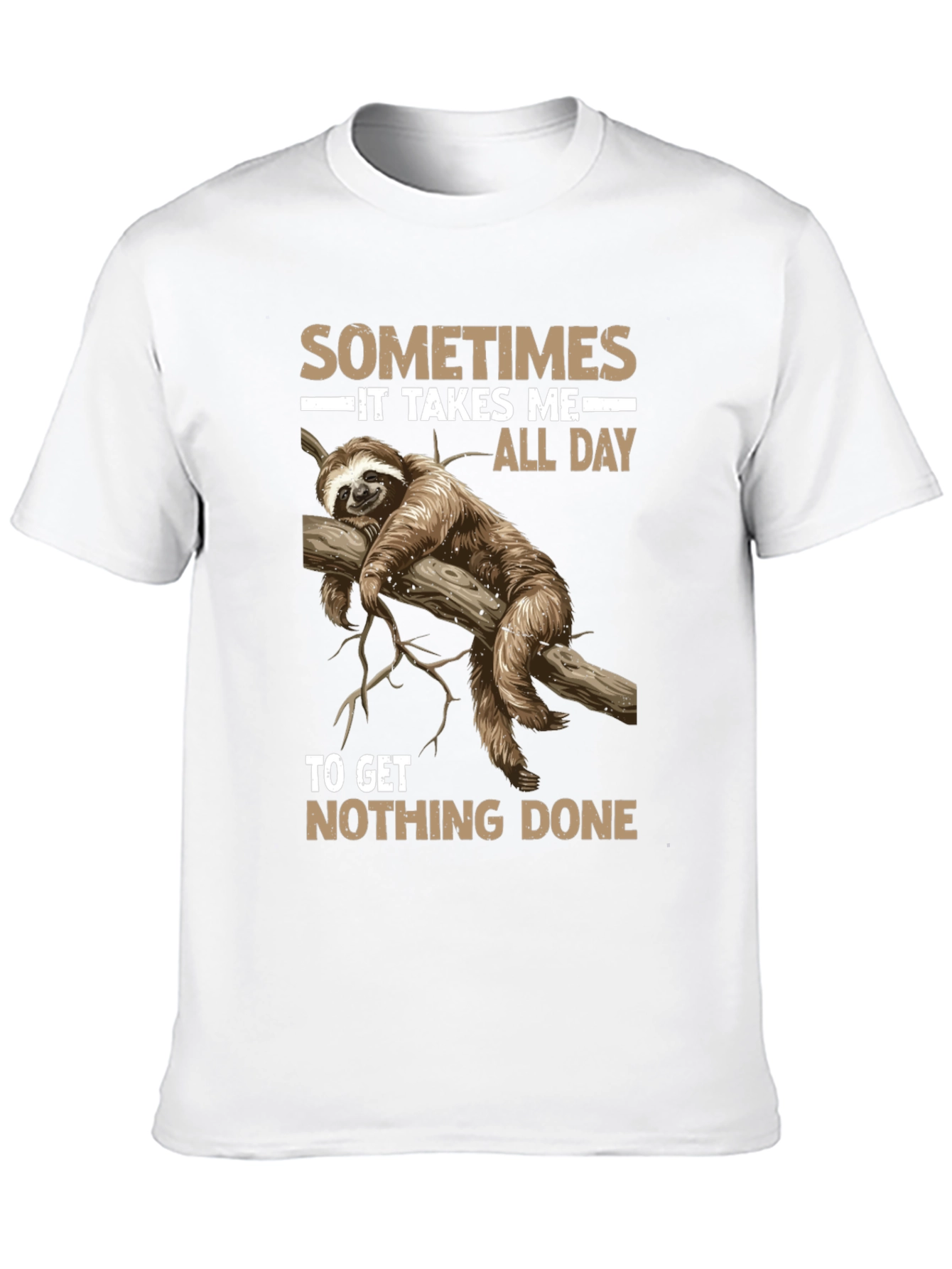 Black Sloth Graphic T-Shirt - Sometimes It Takes Me All Day view 10
