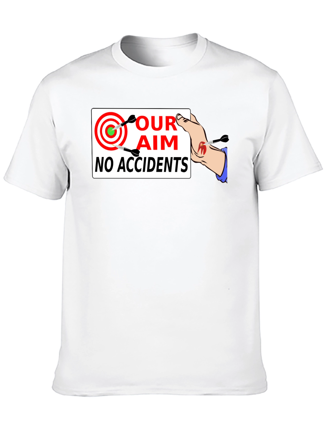 Black Our Aim, No Accidents T-Shirt - Safety First! view 10