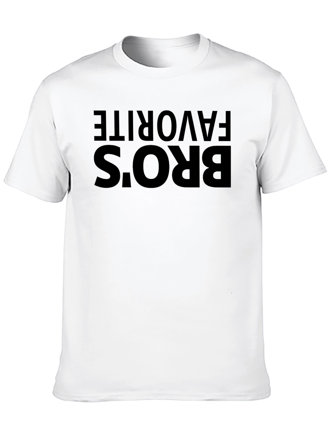 Black Bro's Favorite Graphic Tee - Black Crew Neck T-Shirt view 10