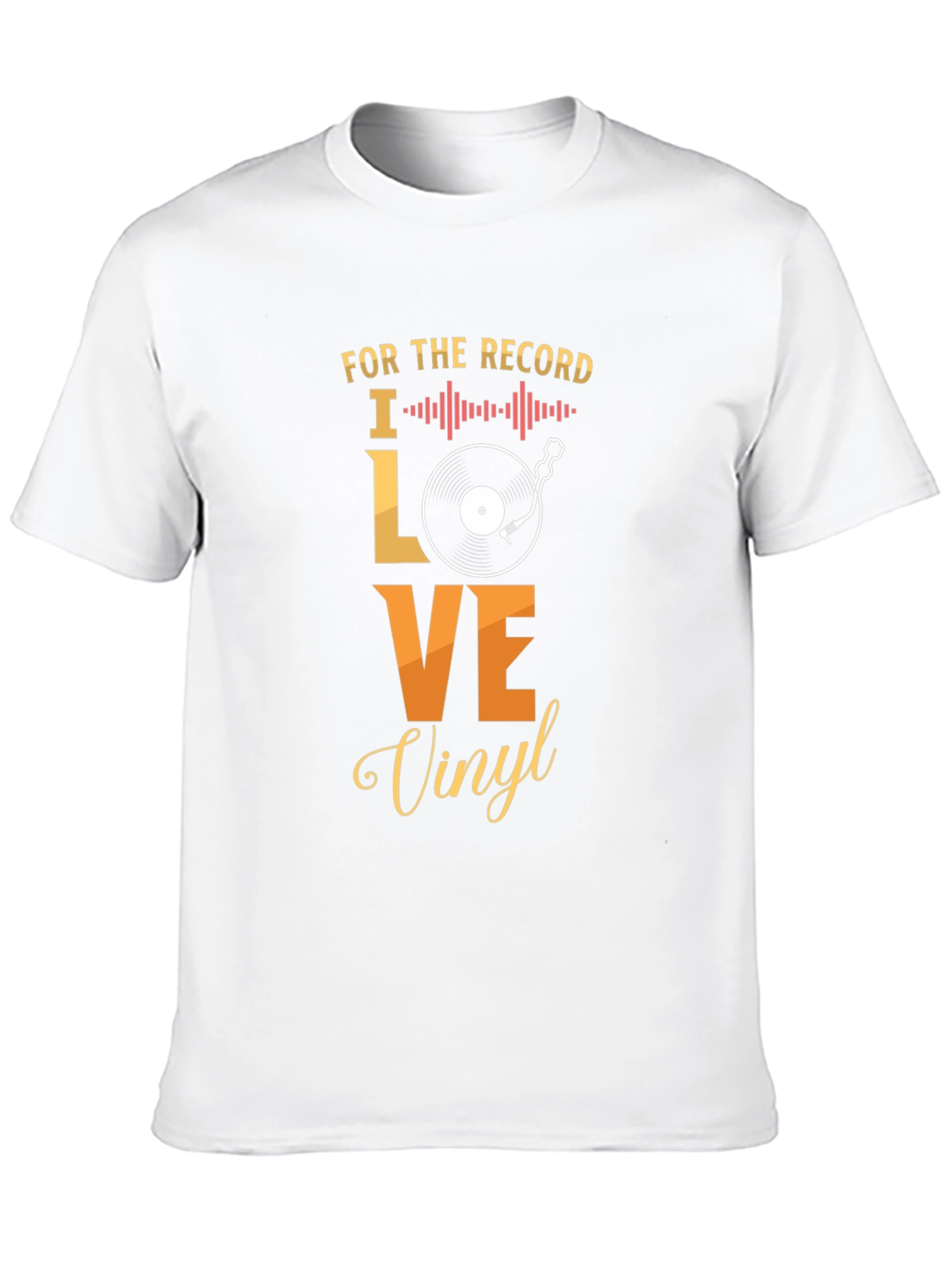 Black I Love Vinyl Record Music Graphic T-Shirt view 10