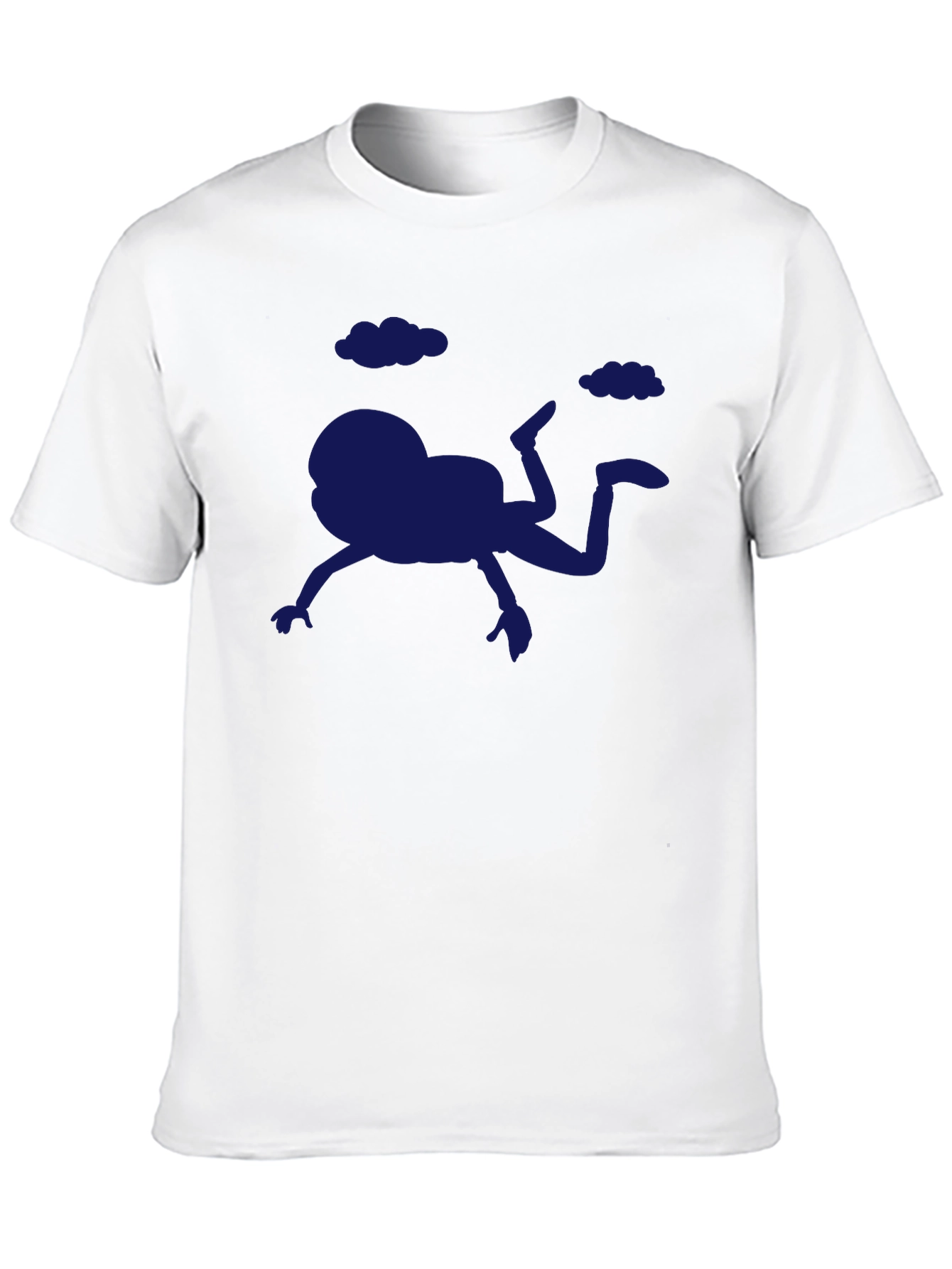 Black Funny Frog Falling T-Shirt - Quirky Graphic Tee view 10