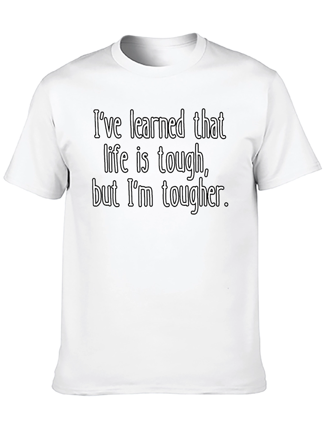 Black Tougher Than Life T-Shirt - Inspirational Graphic Tee view 10