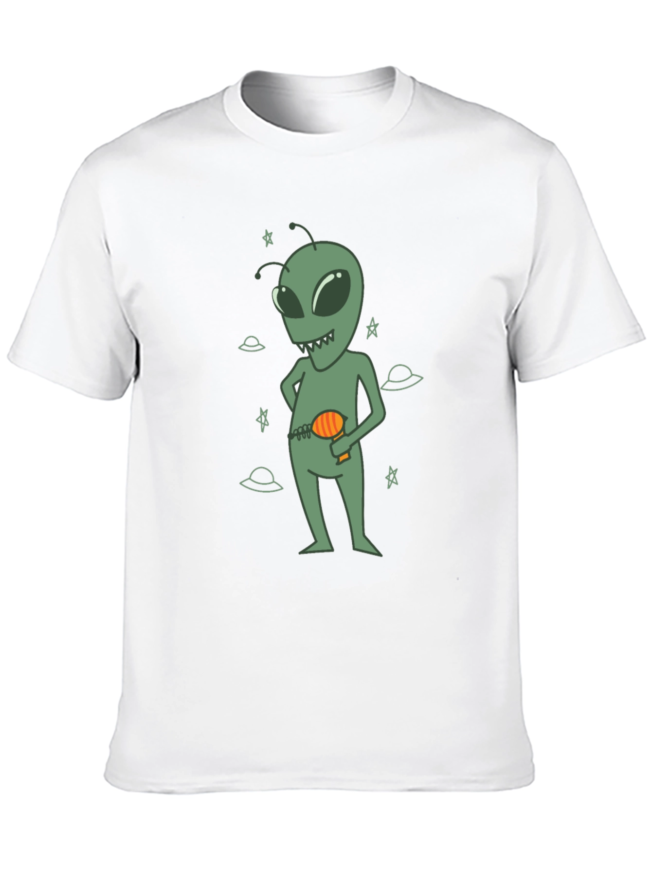 Black Alien Graphic Black T-Shirt for Casual Wear view 10