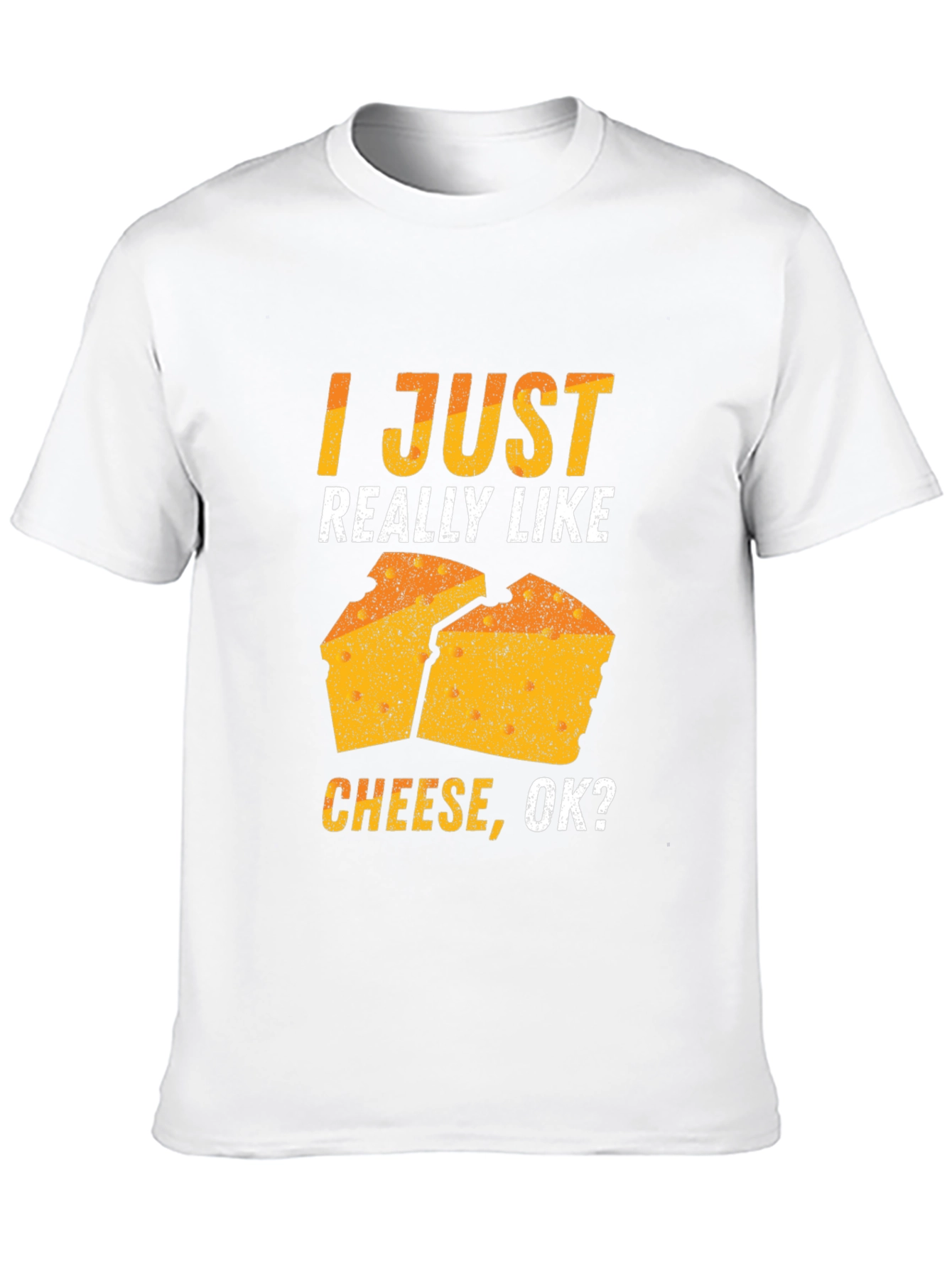 Black Funny Cheese Lover T-Shirt - I Just Really Like Cheese view 10