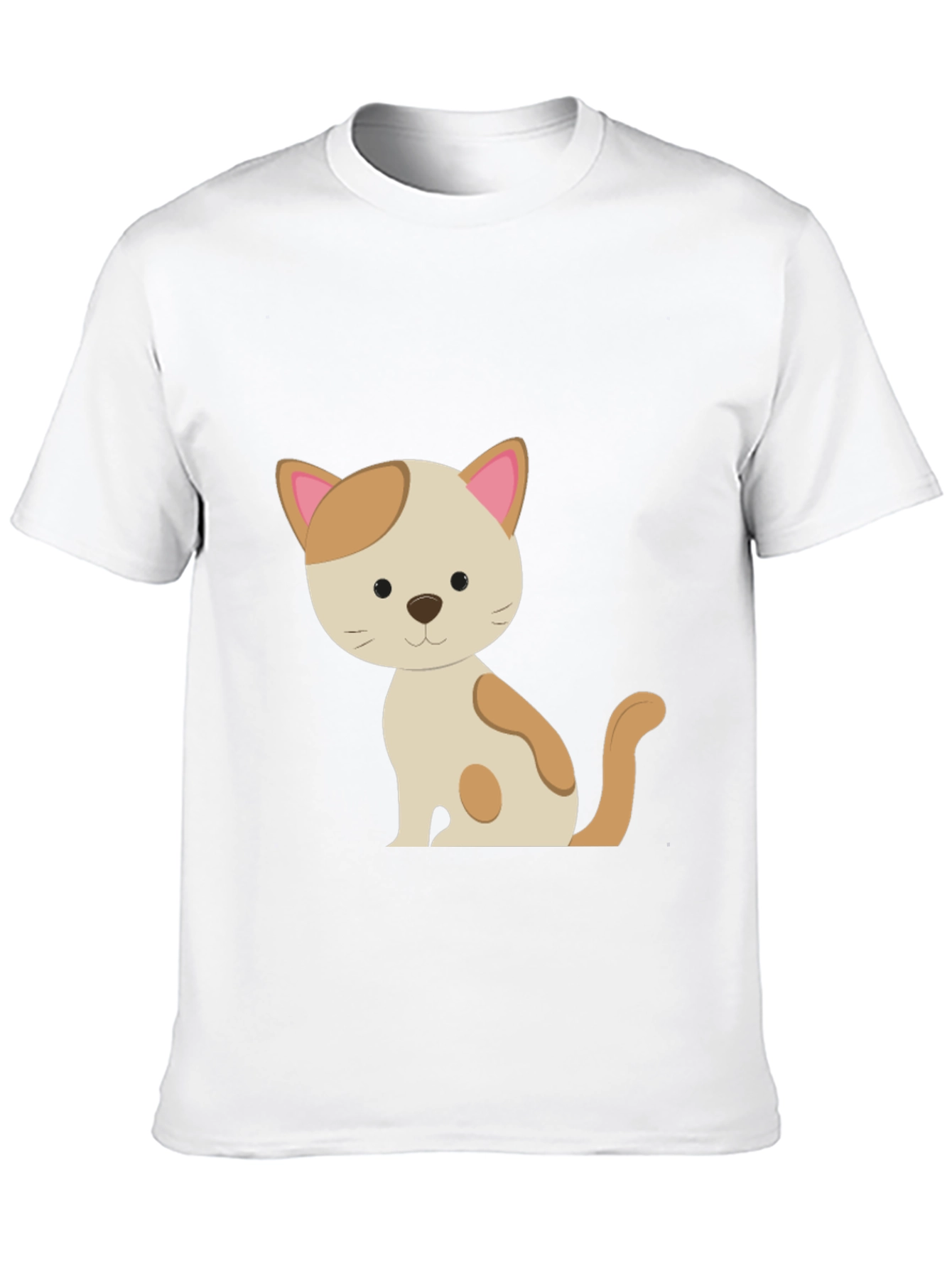 Black Cute Cat Graphic Tee - Unisex Black T-Shirt view 10