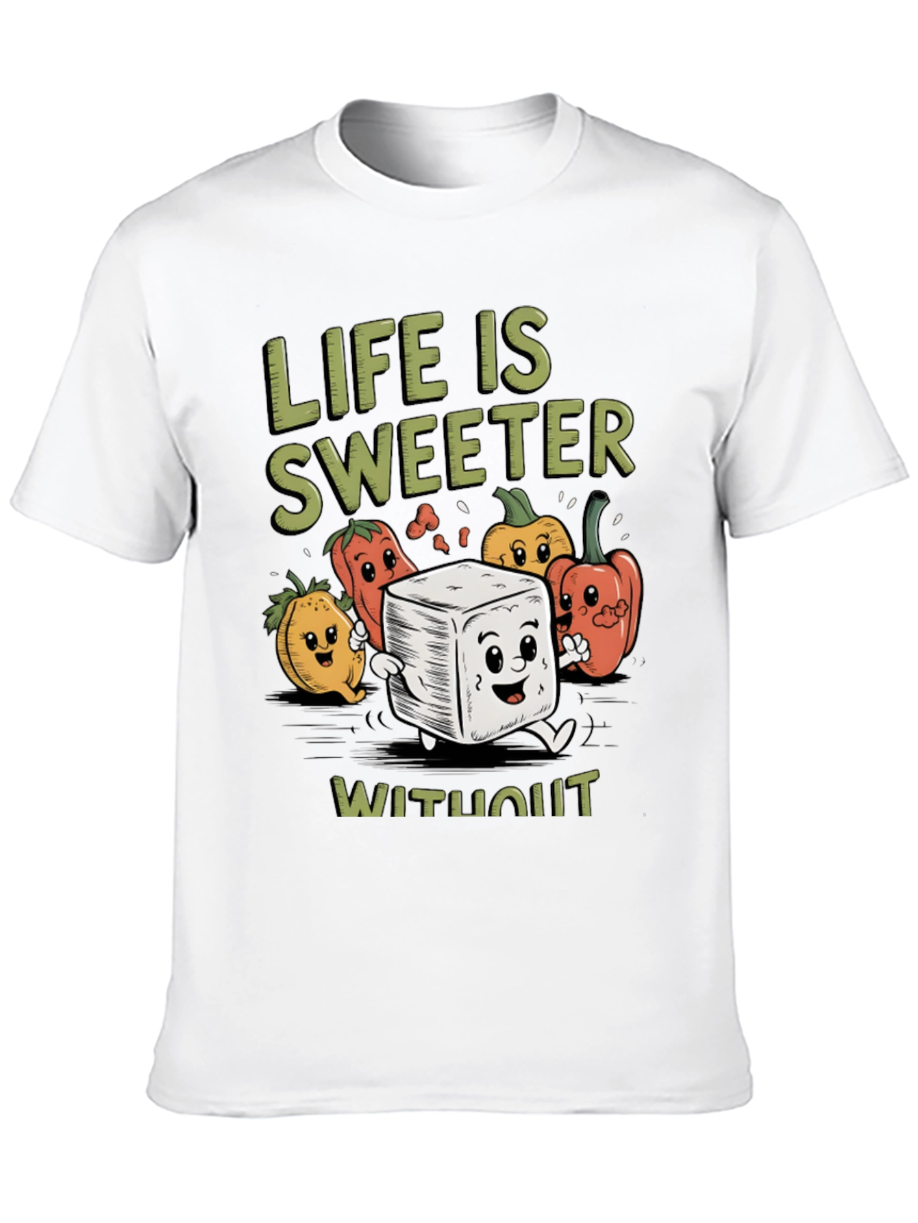 Black Life is Sweeter T-Shirt - Sugar Free Humor Tee view 10